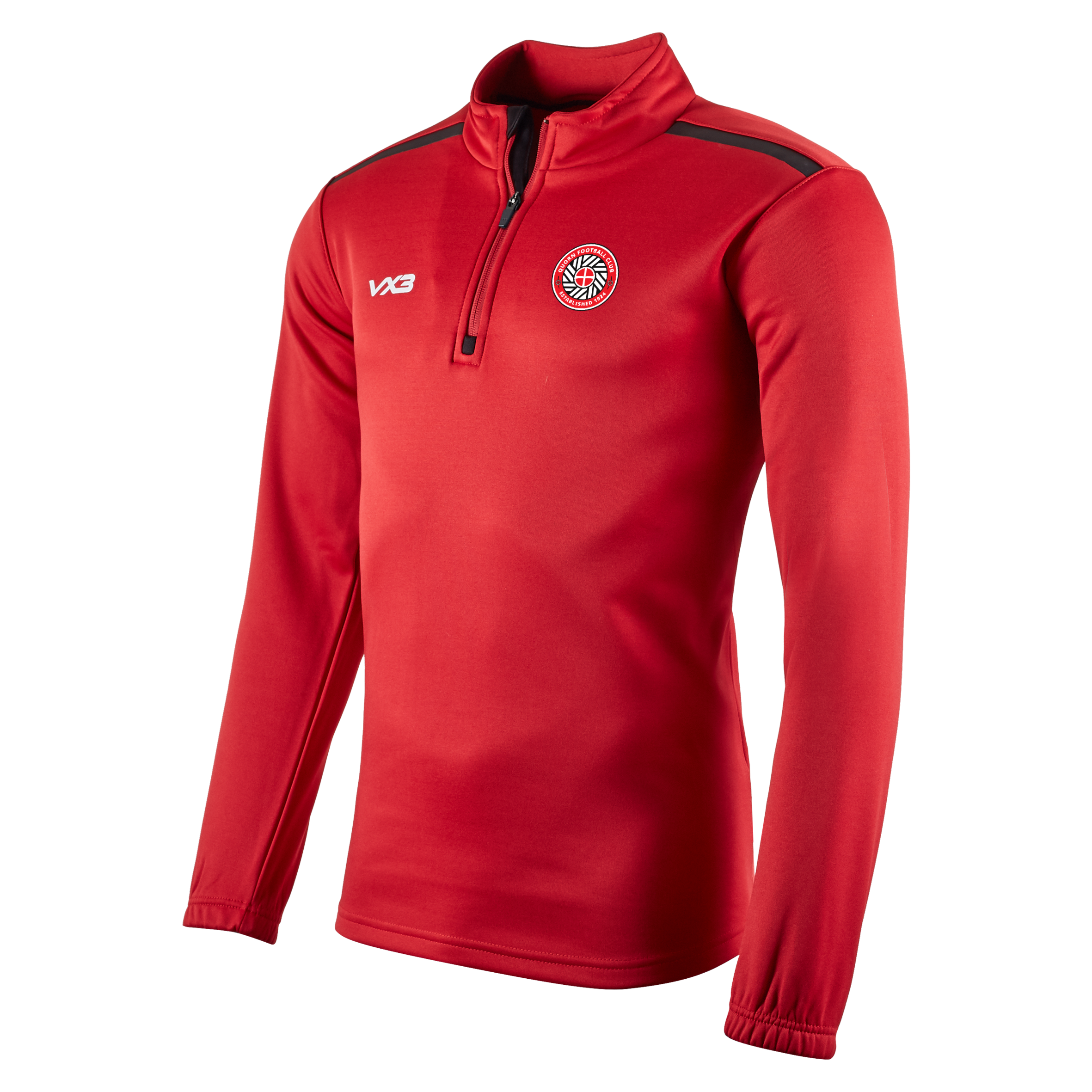 Quorn FC Fortis Quarter Zip Sweat Red/Black