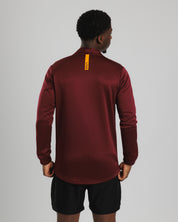Fortis Quarter Zip Sweat Maroon/Amber