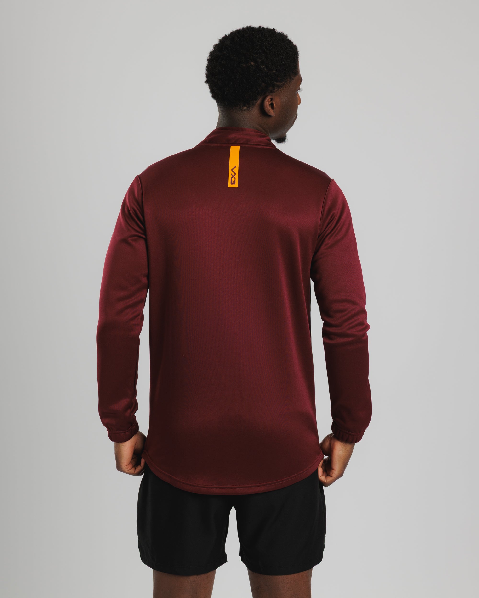 Fortis Quarter Zip Sweat Maroon/Amber