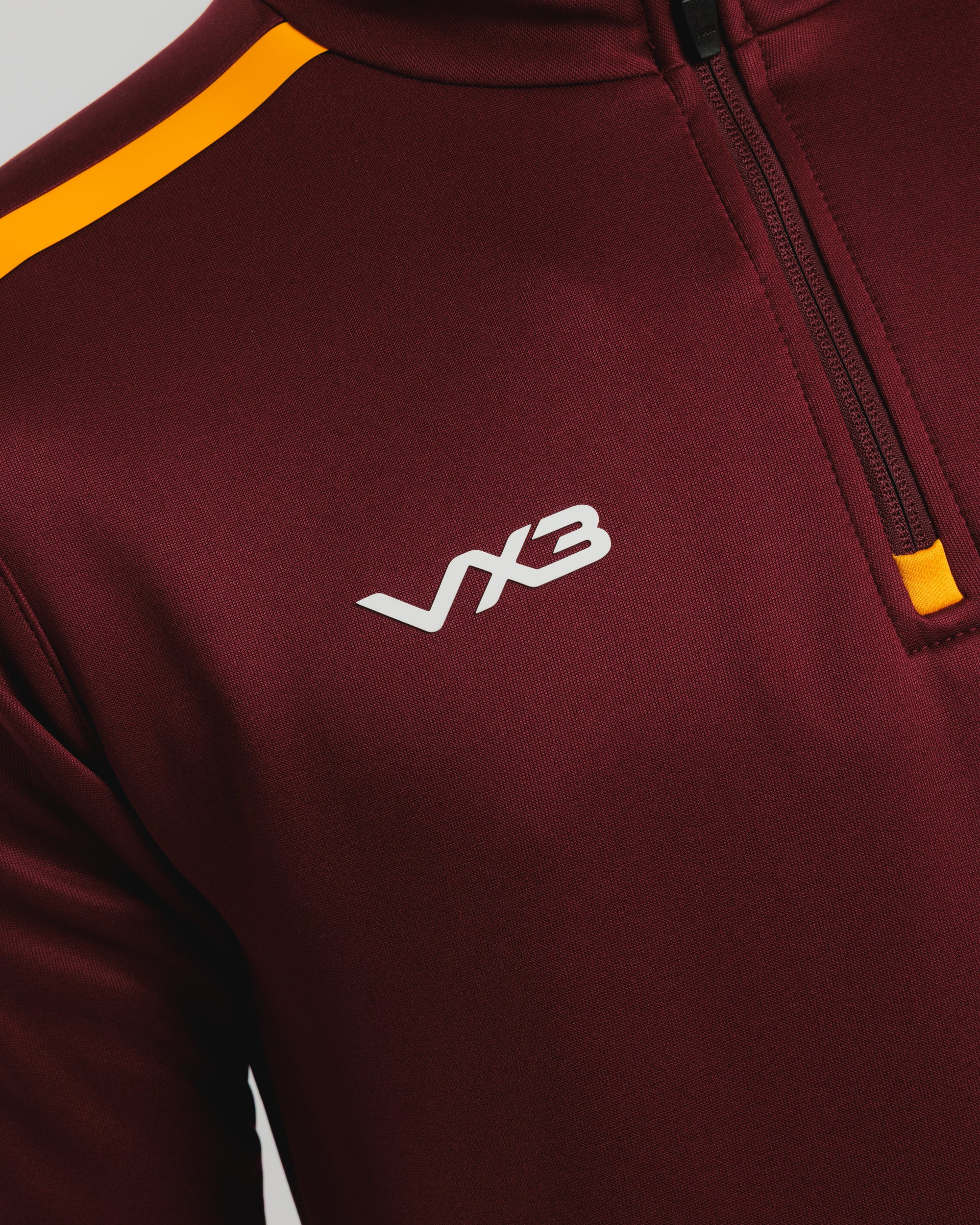 Fortis Quarter Zip Sweat Maroon/Amber
