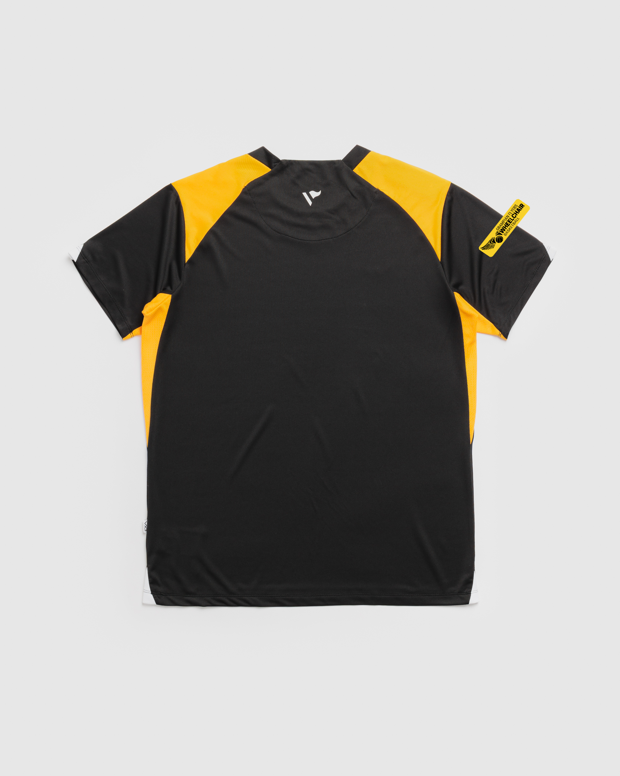 Grampian Flyers Wheelchair Basketball Vertex Youth Tee -Black/Amber/White