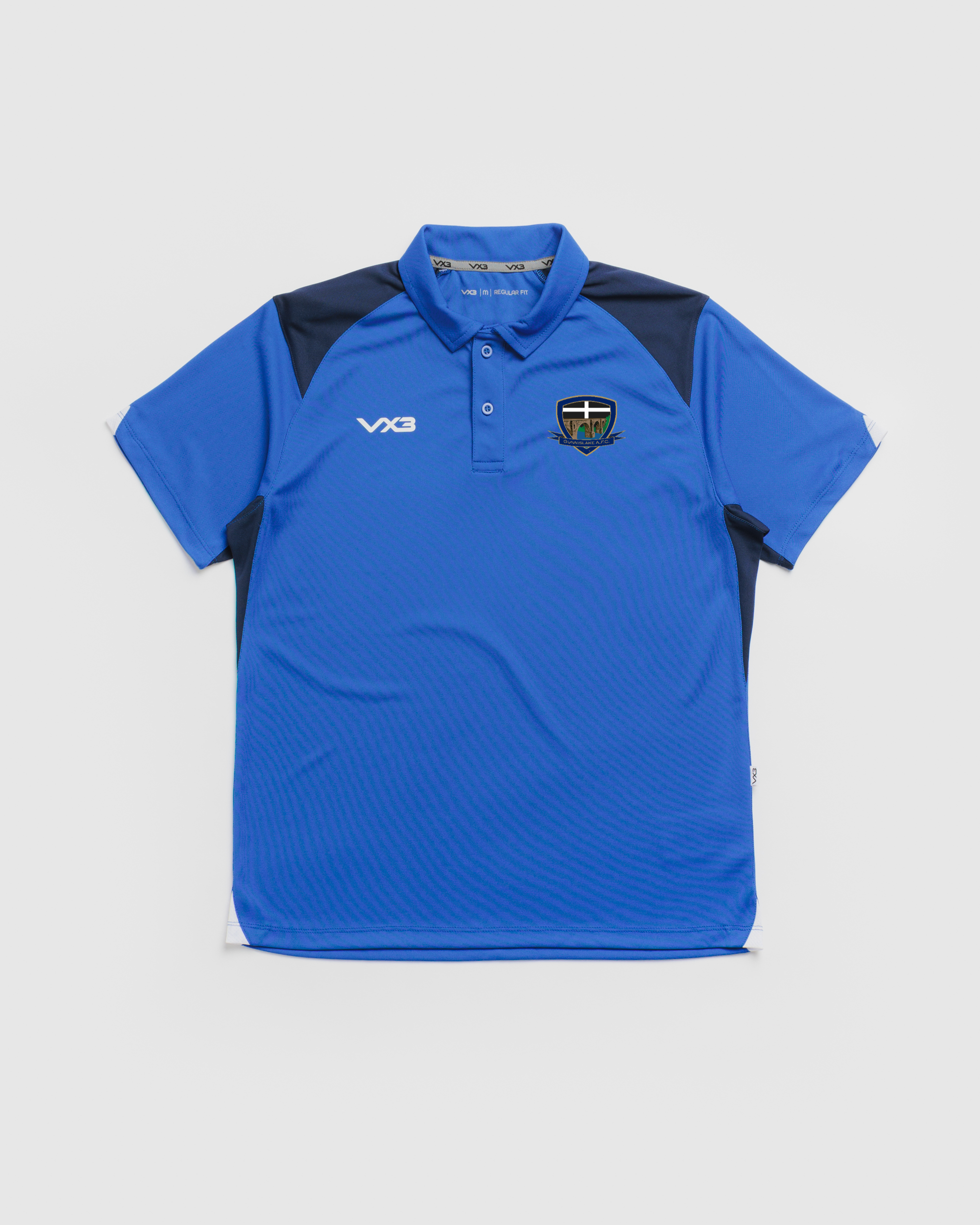 Gunnislake AFC Vertex Polo -Royal/Navy/White
