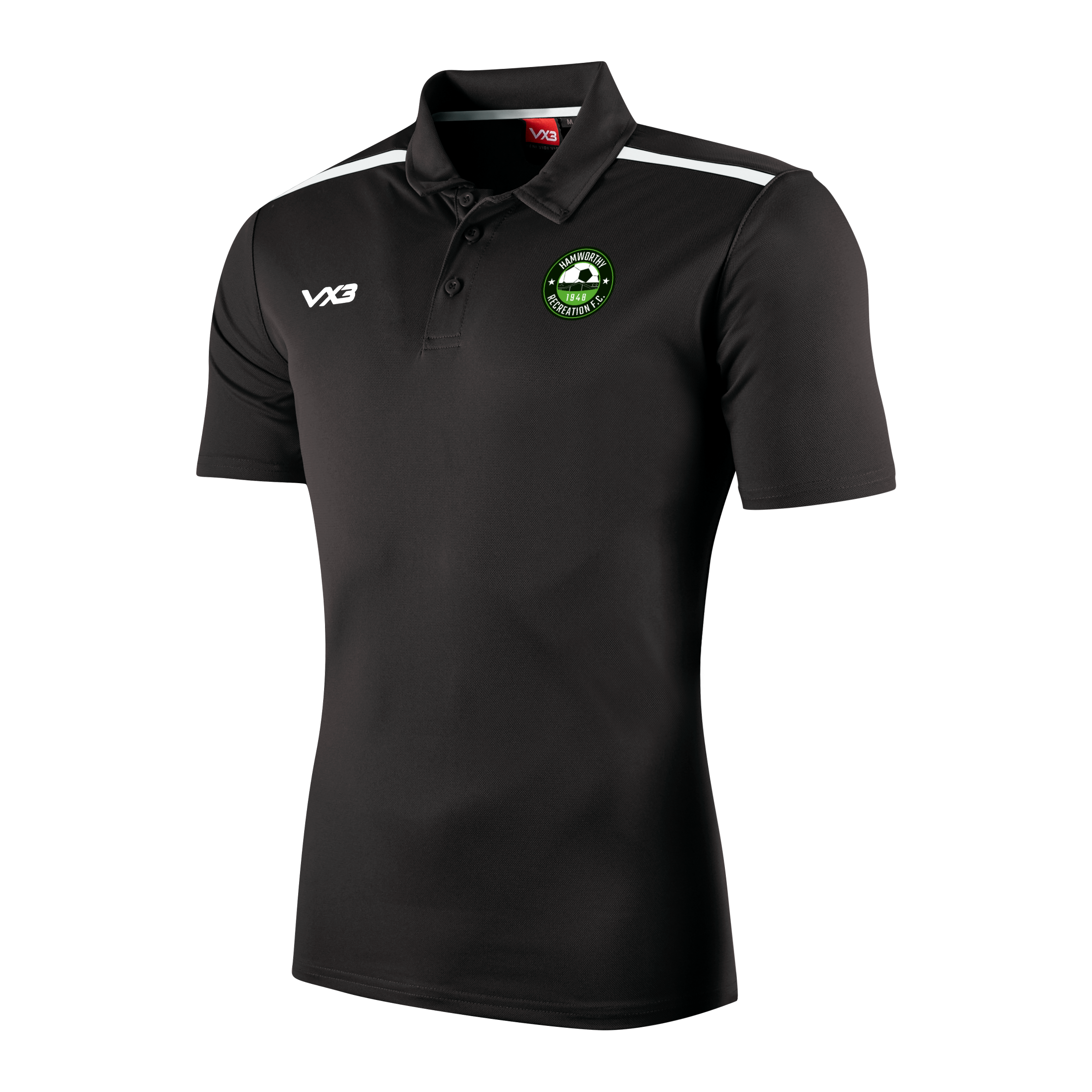 Hamworthy Recreation FC Fortis Polo - Black/White