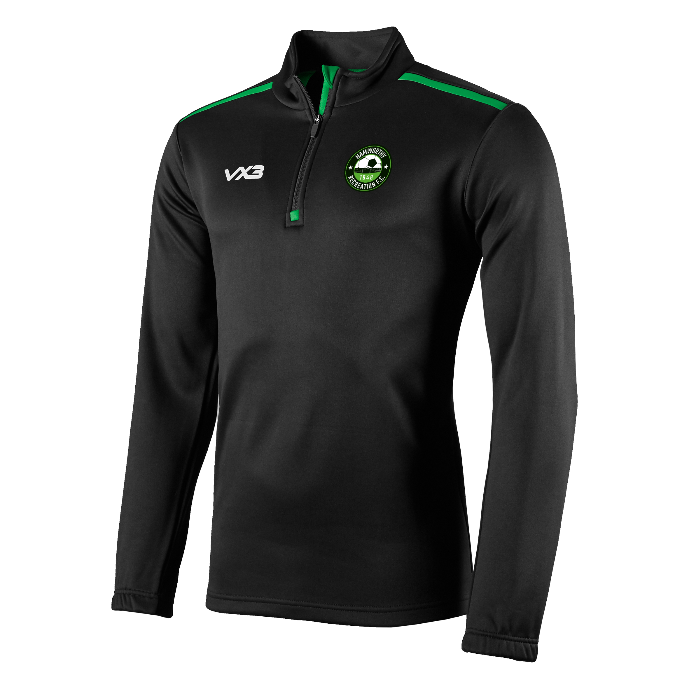Hamworthy Recreation FC Fortis Quarter Zip Sweat - Black/Emerald