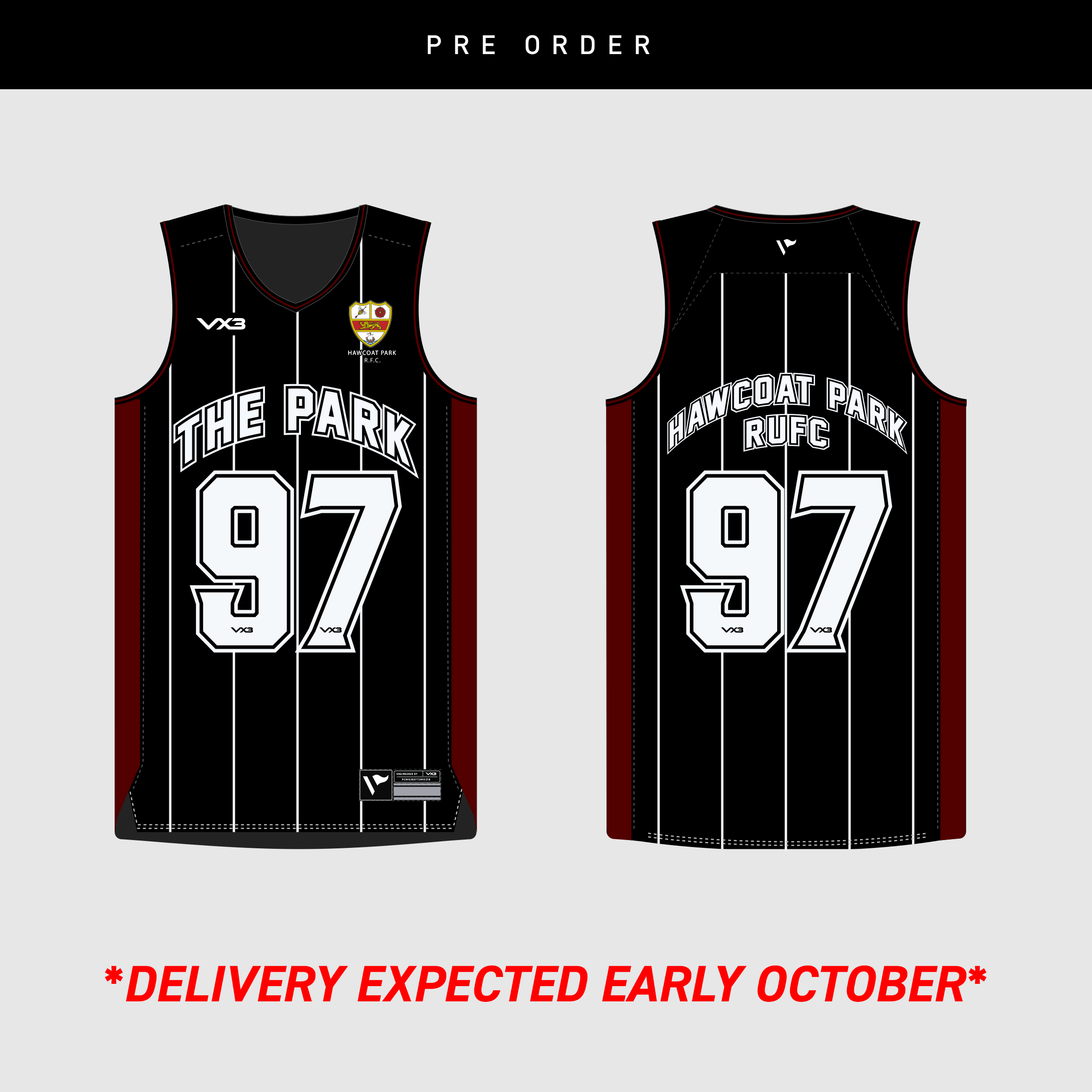HAWCOAT PARK RUFC BASKETBALL VEST BLACK