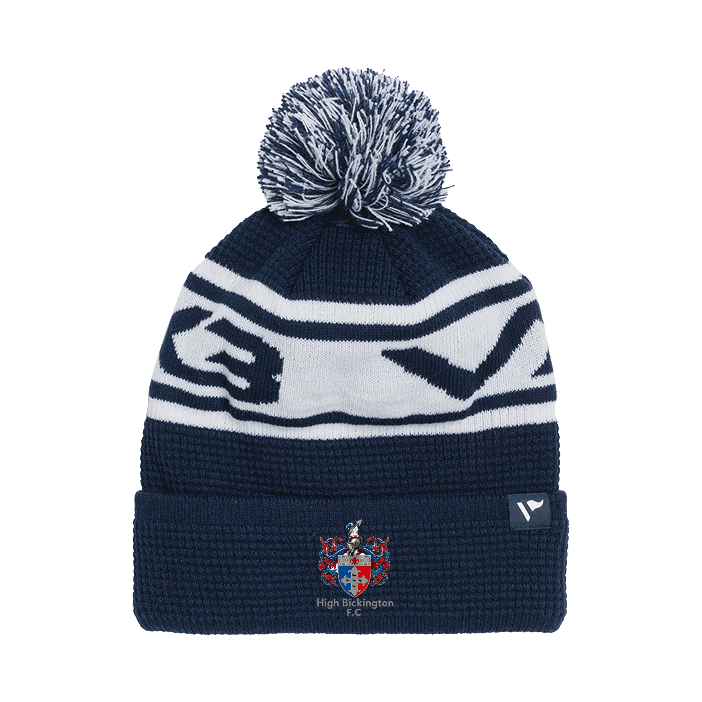 High Bickington FC Waffle Knit Bobble Hat -