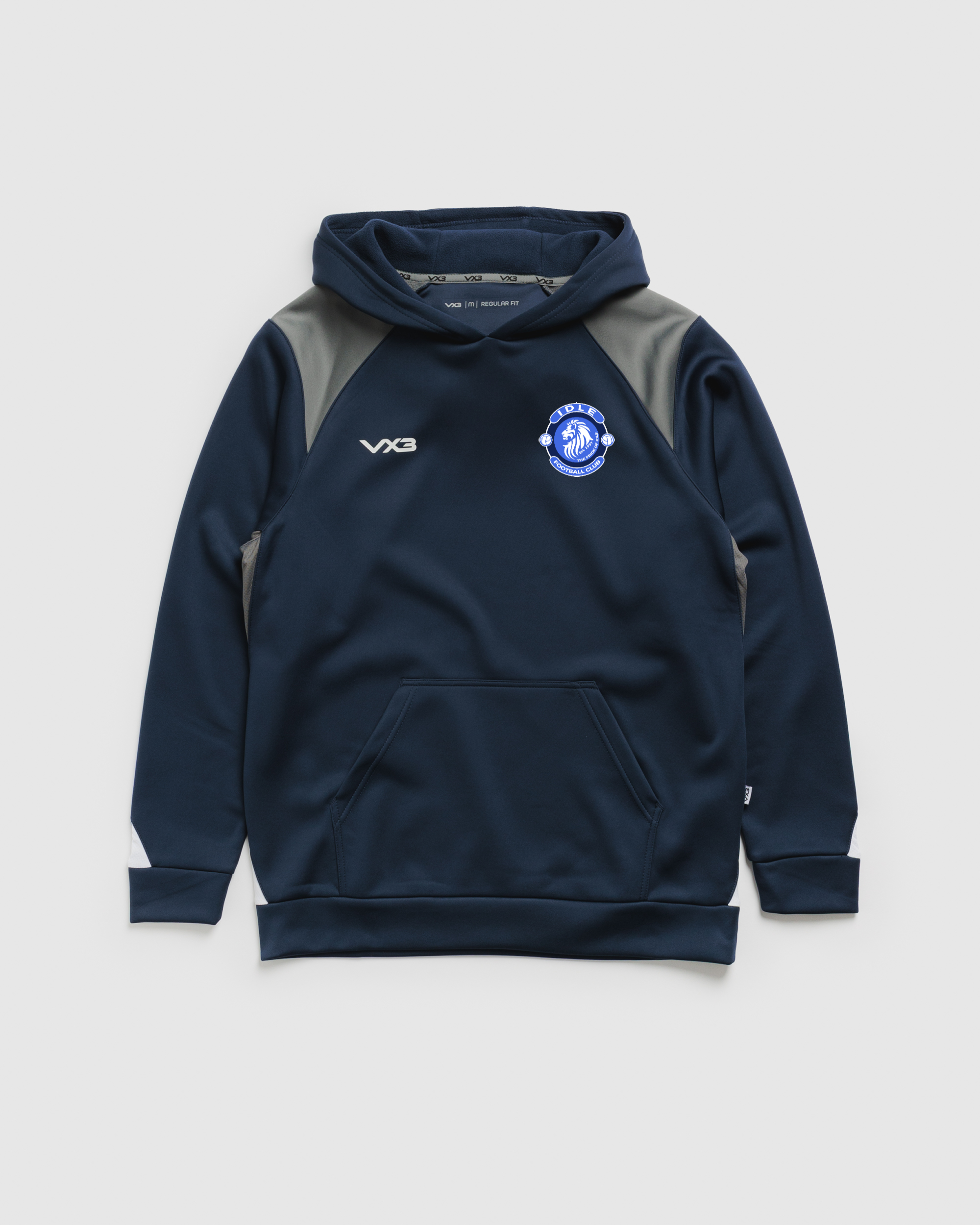Idle FC Vertex Youth Hoodie -Navy/Grey/White