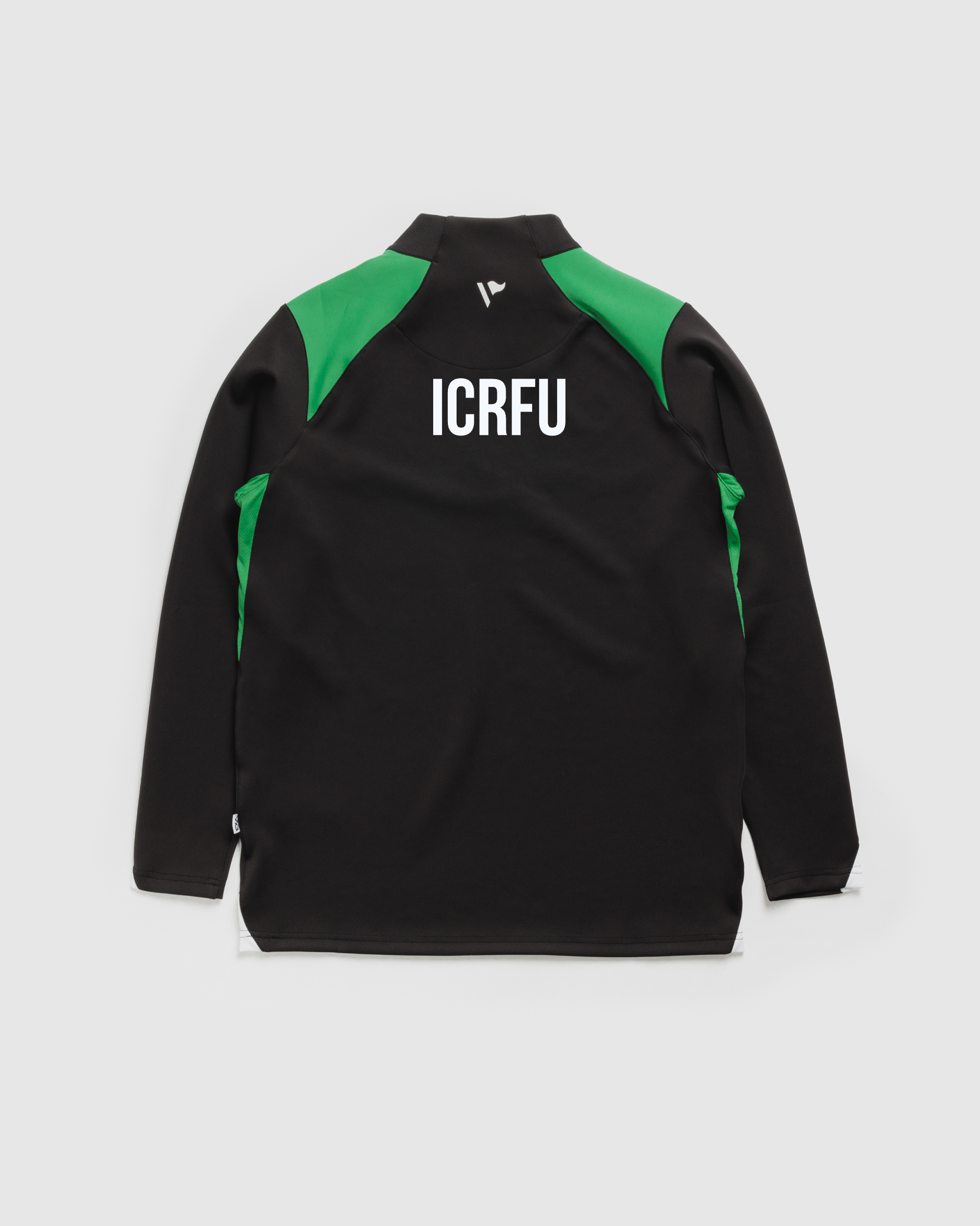 Intelligence Corps Rugby Vertex Quarter Zip -Black/Emerald/White