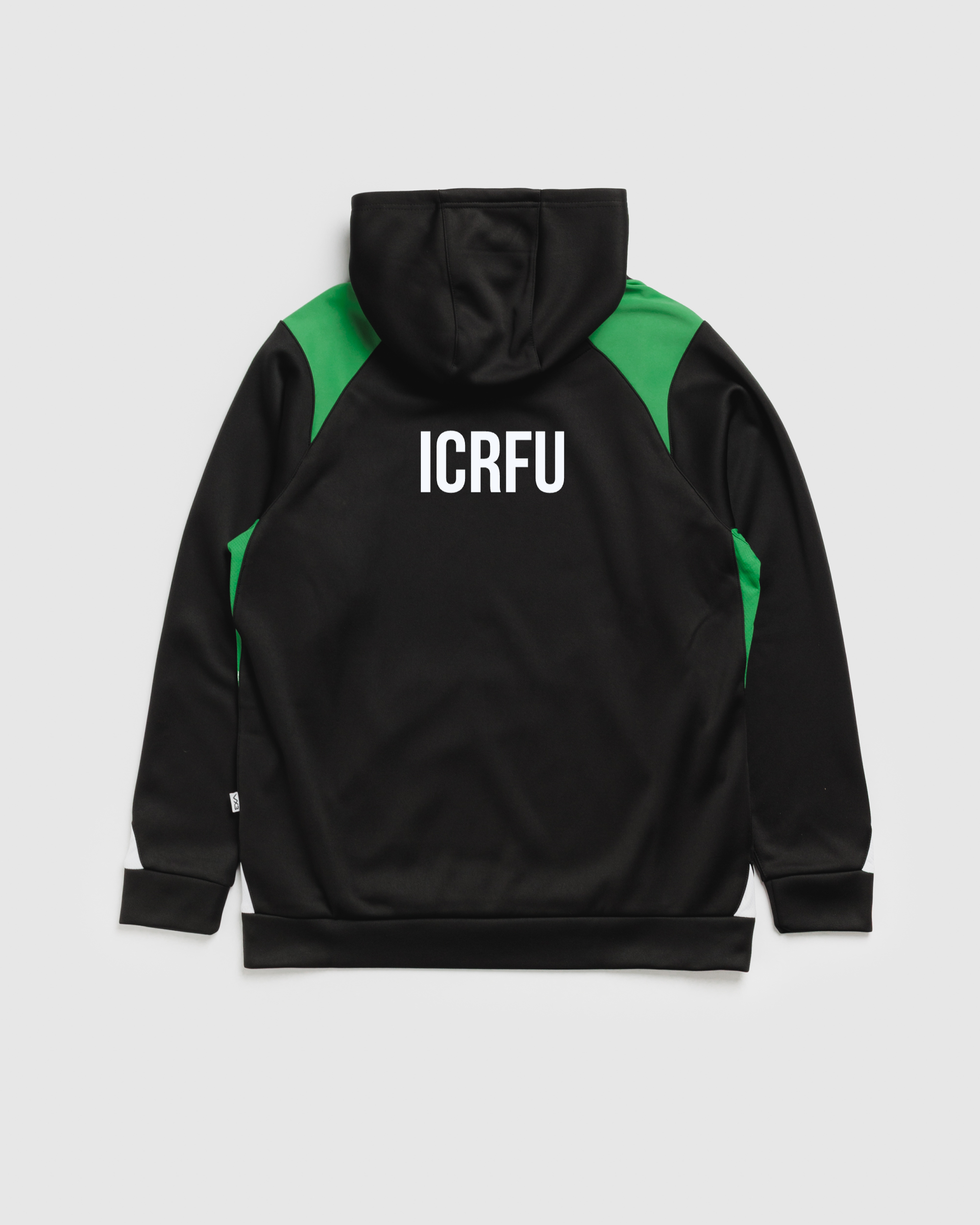 Intelligence Corps Rugby Vertex Hoodie -Black/Emerald/White