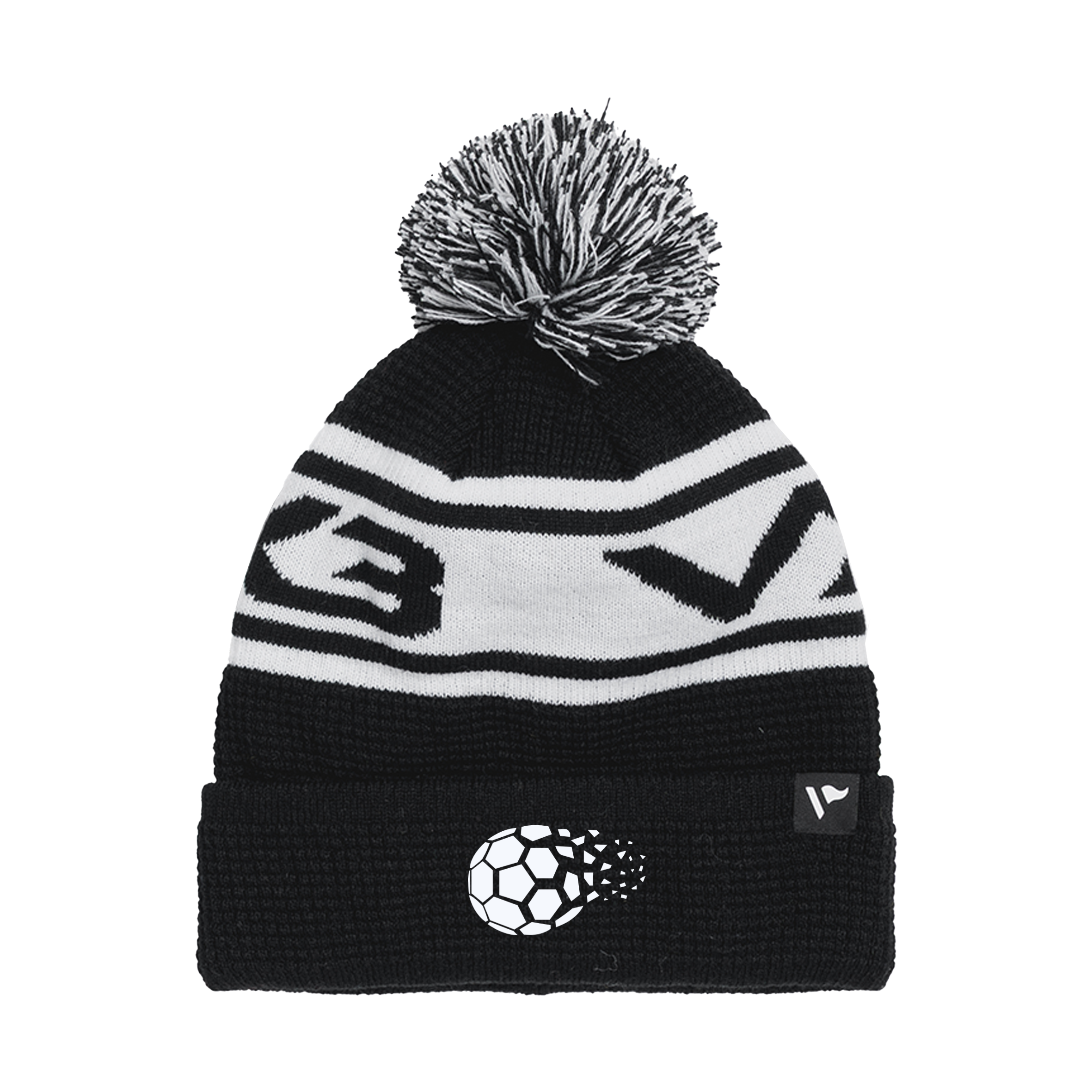 J Ellis Football Waffle Knit Bobble Hat