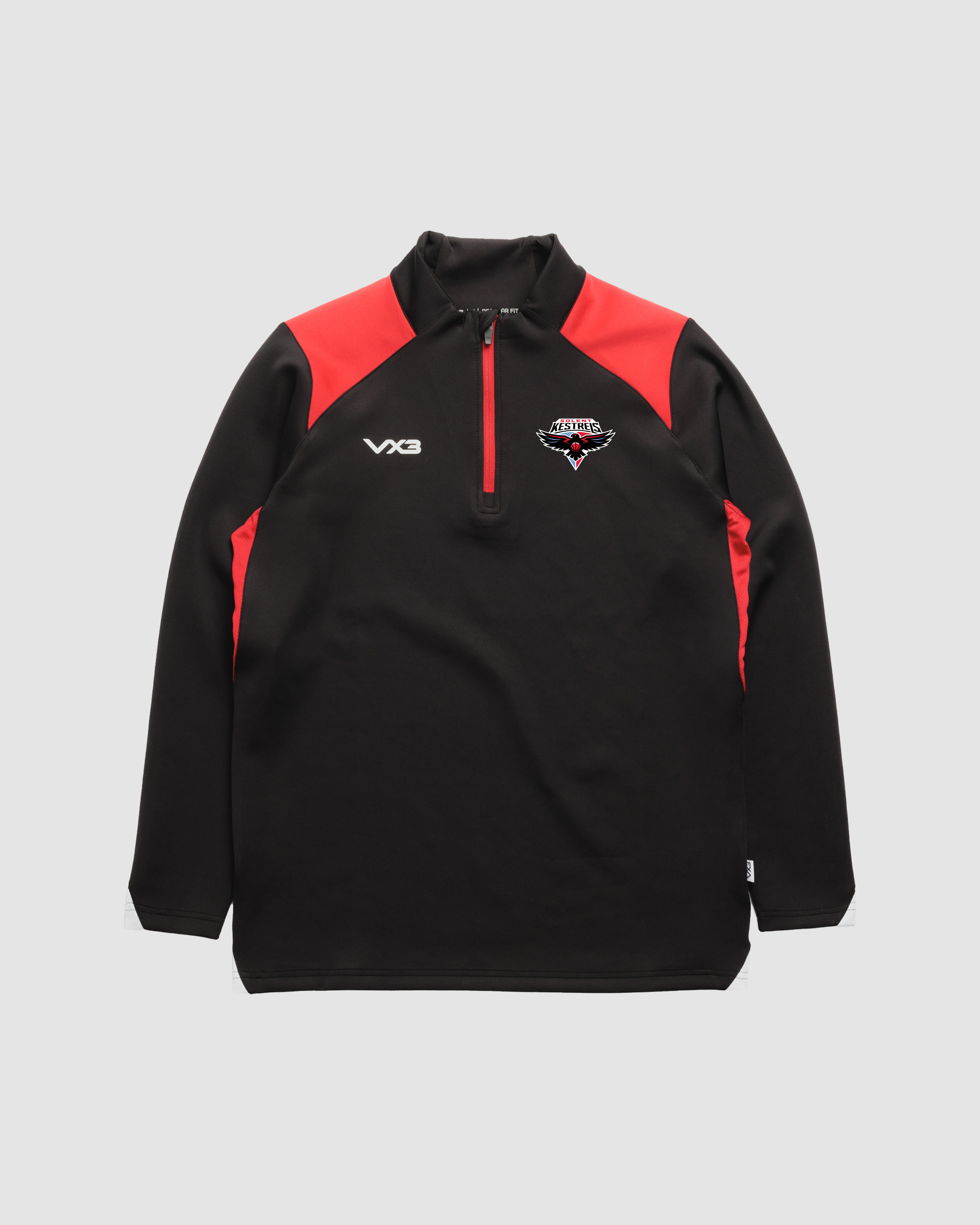 Team Solent Kestrels Basketball Vertex Quarter Zip -Black/Red/White
