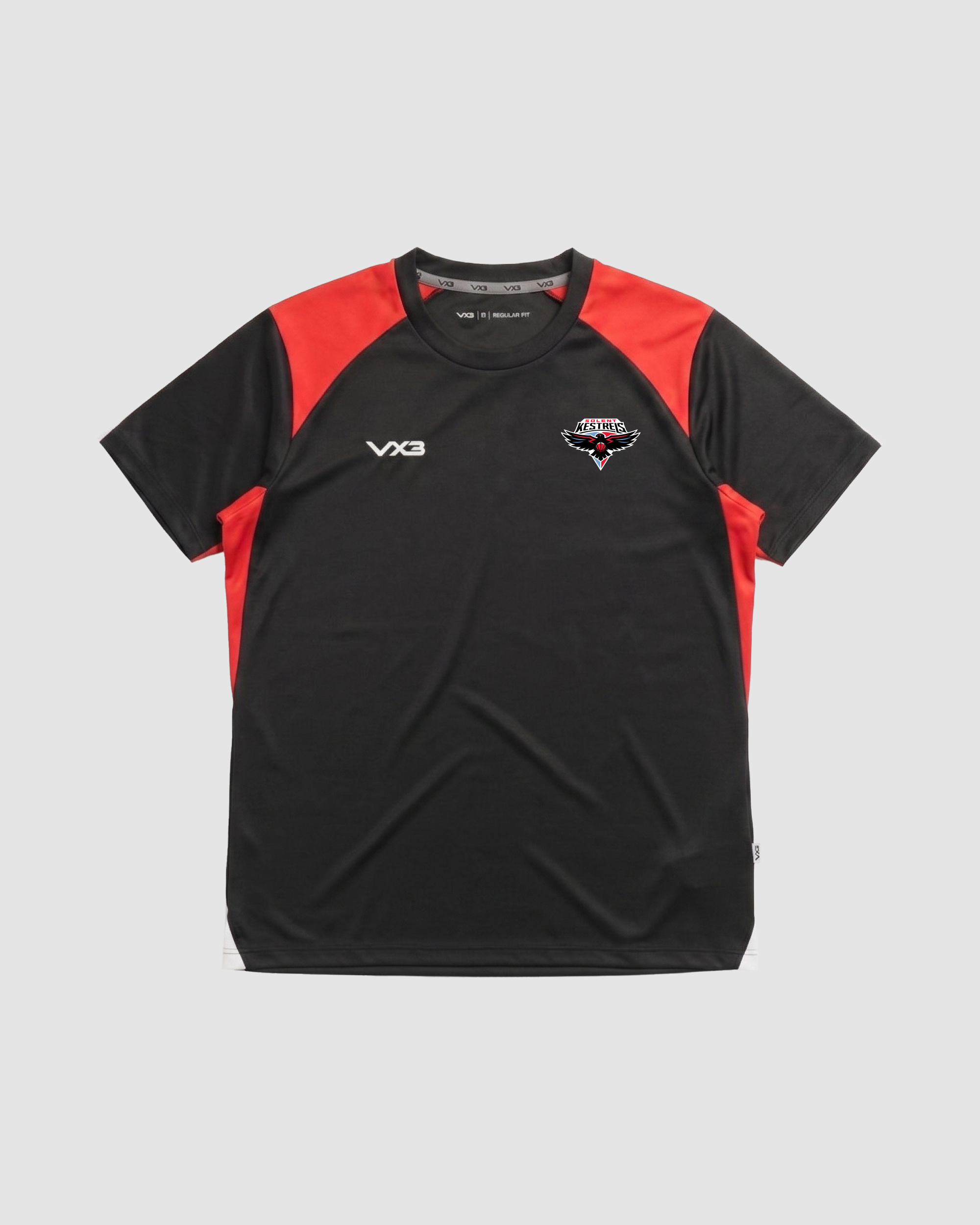 Team Solent Kestrels Basketball Vertex Tee -Black/Red/White