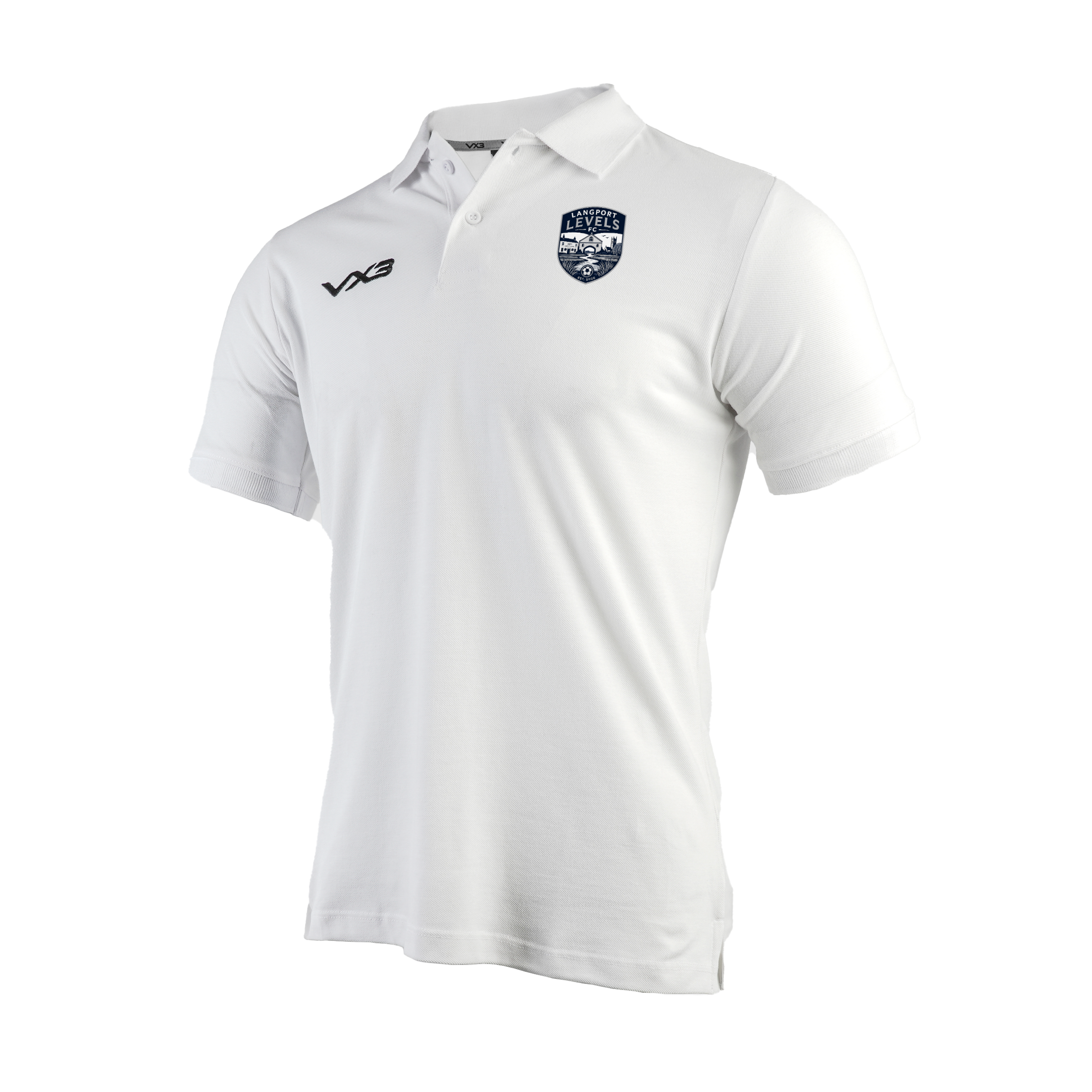 Langport Levels FC White Primus Polo Shirt