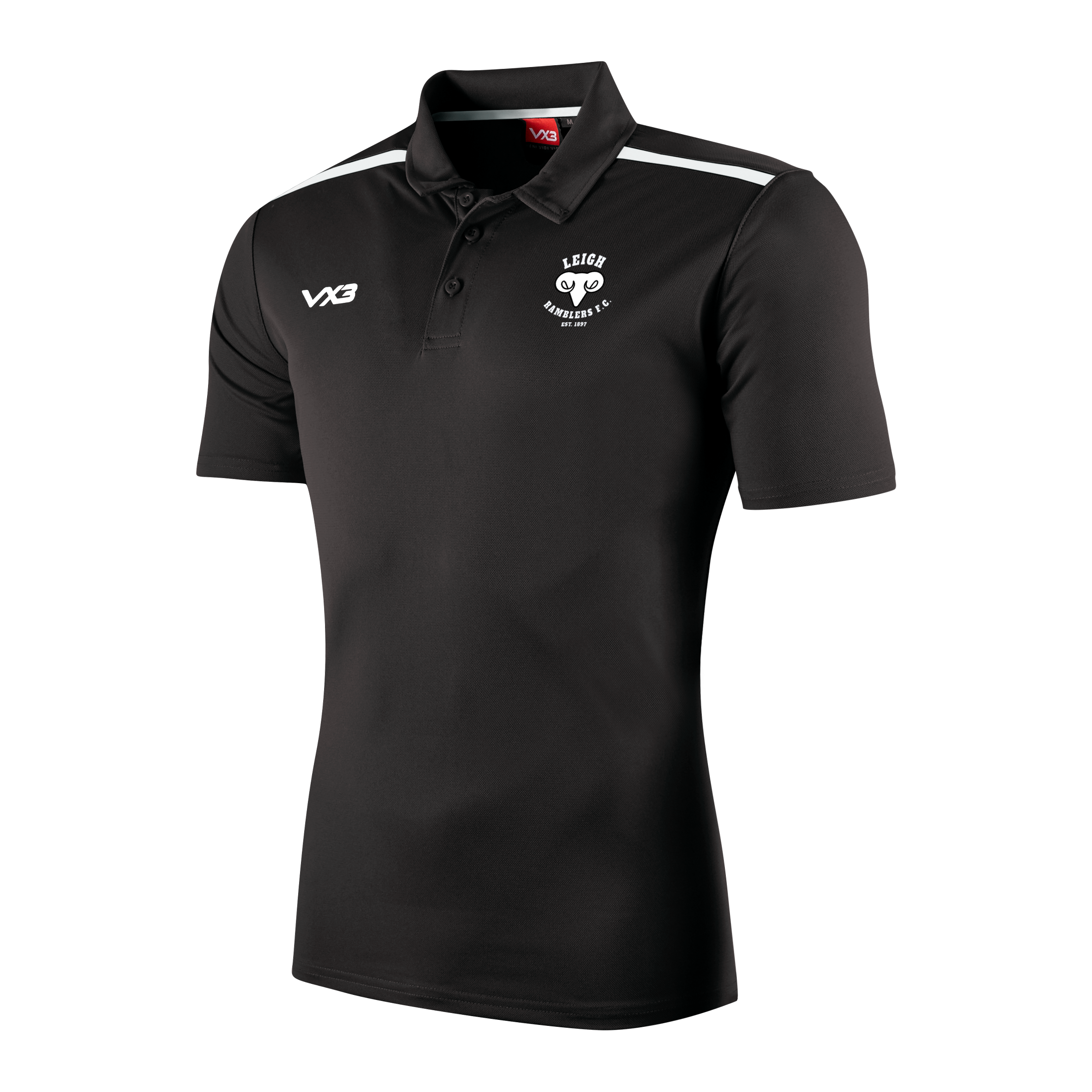 Leigh Ramblers FC Fortis Polo Black/White