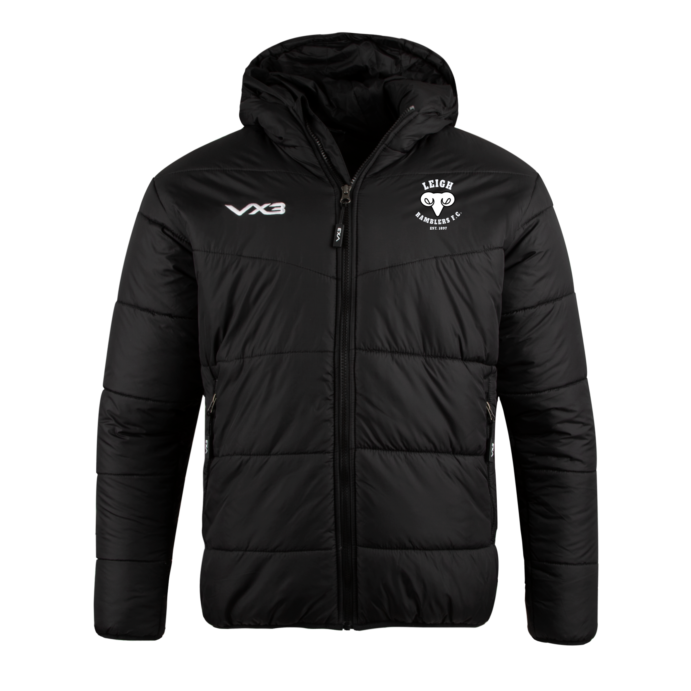 Leigh Ramblers FC Lorica Quilted Jacket Black