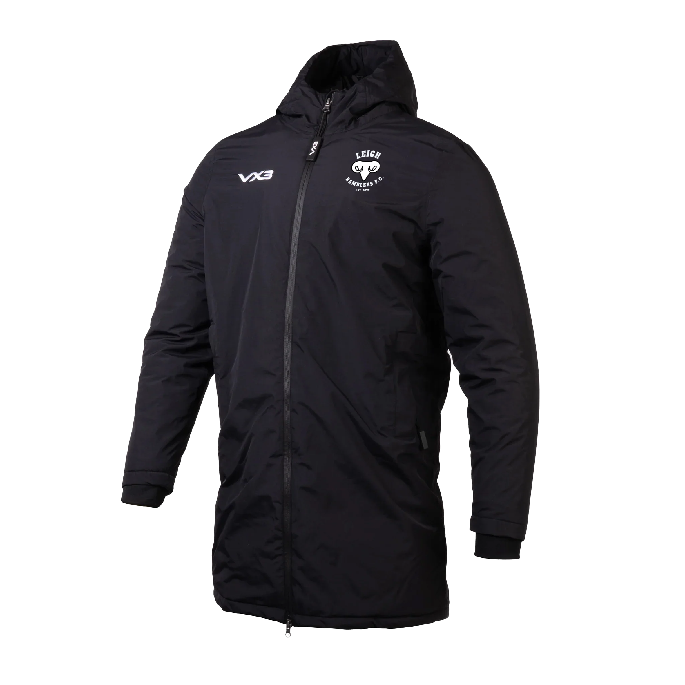 Leigh Ramblers FC Nero Managers Jacket Black