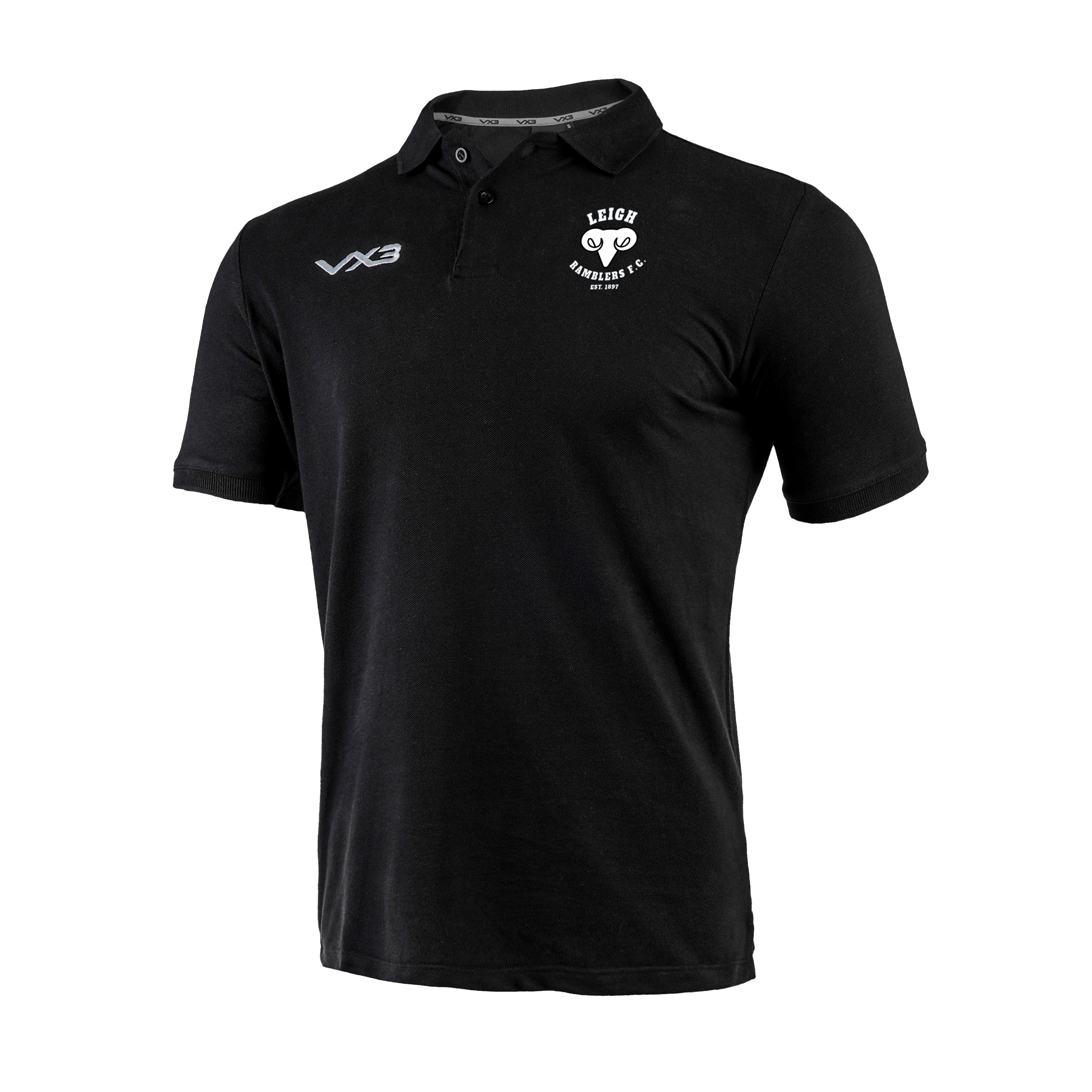 Leigh Ramblers FC Primus Polo Shirt Black
