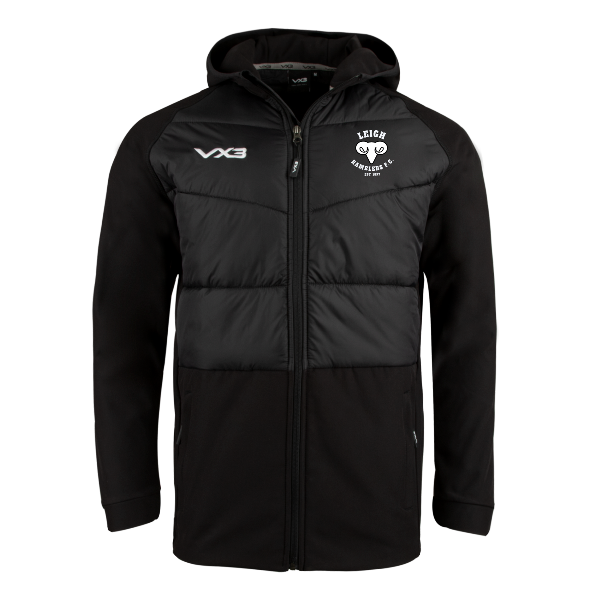 Leigh Ramblers FC Tempest Hybrid Jacket Black