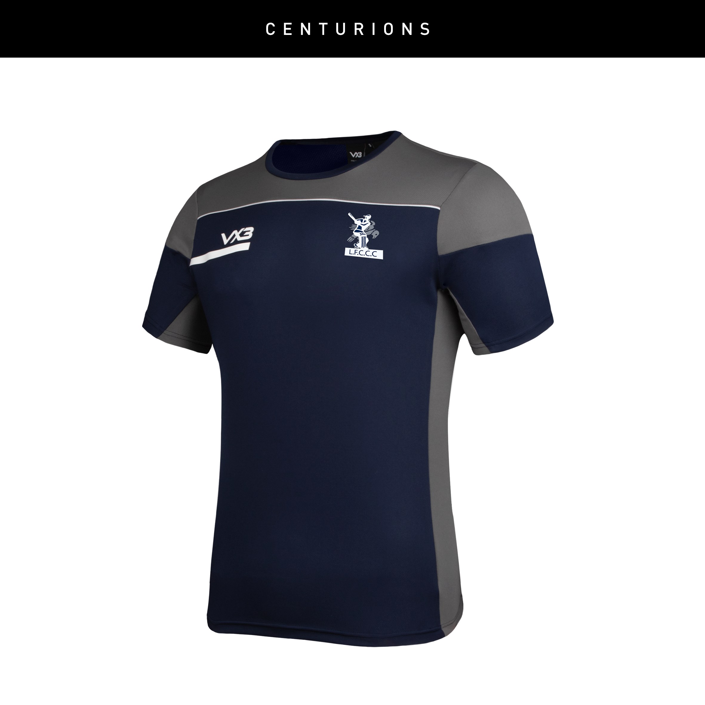 Llantwit Fardre Centurions CC  Opus Tee - Navy Grey