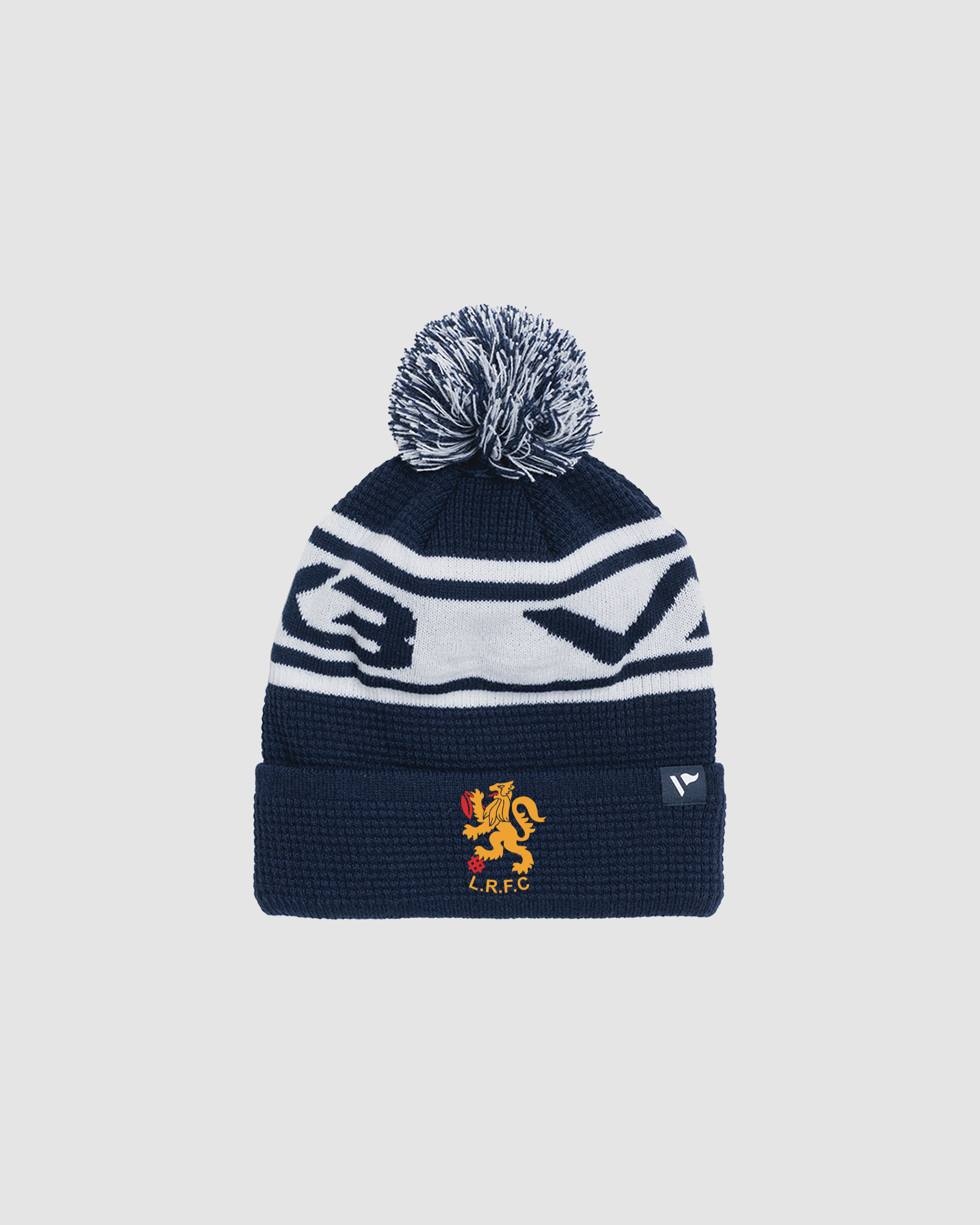 Loughborough RFC Waffle Knit Bobble Hat - Navy/White