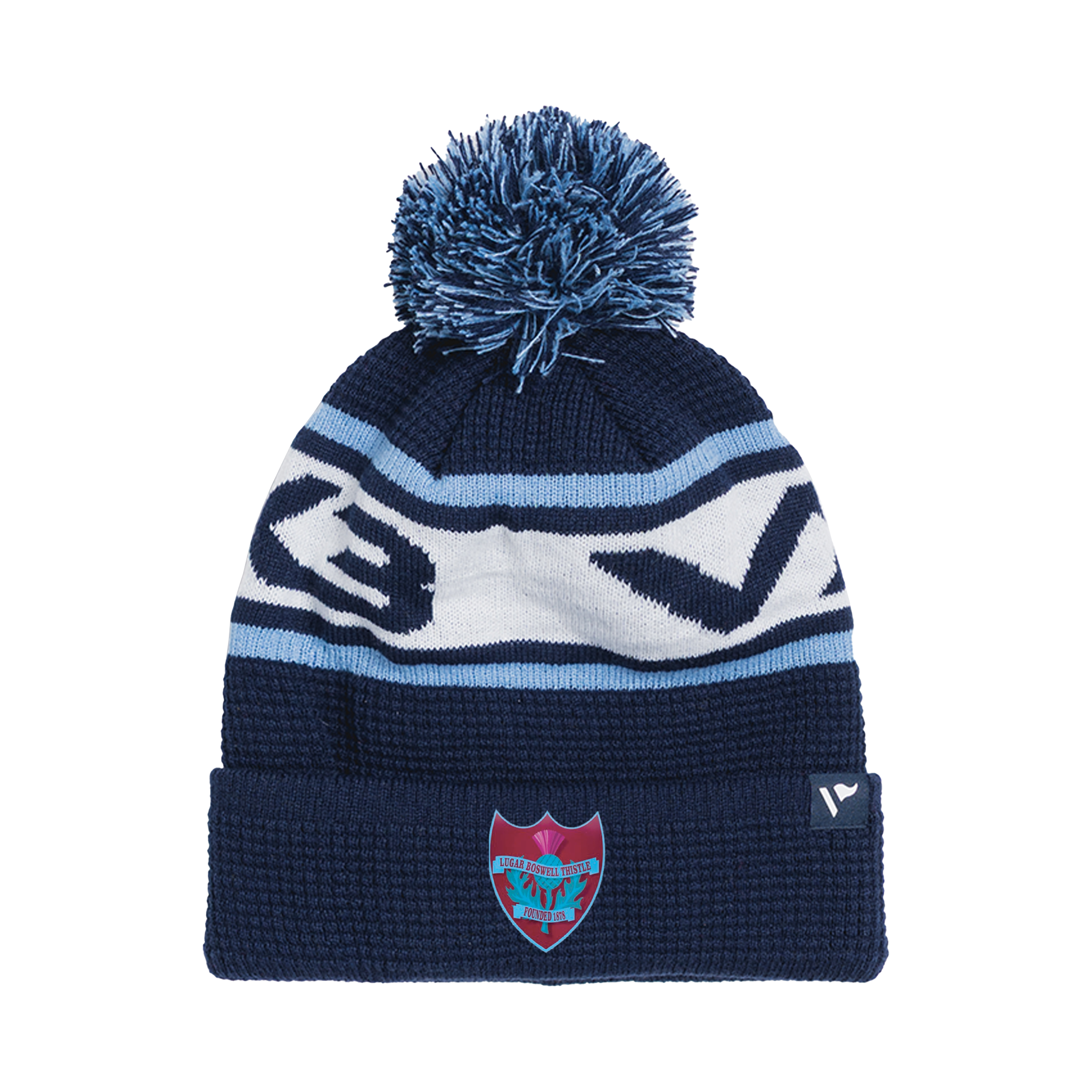 Lugar Boswell Thistle FC Waffle Knit Bobble Hat -