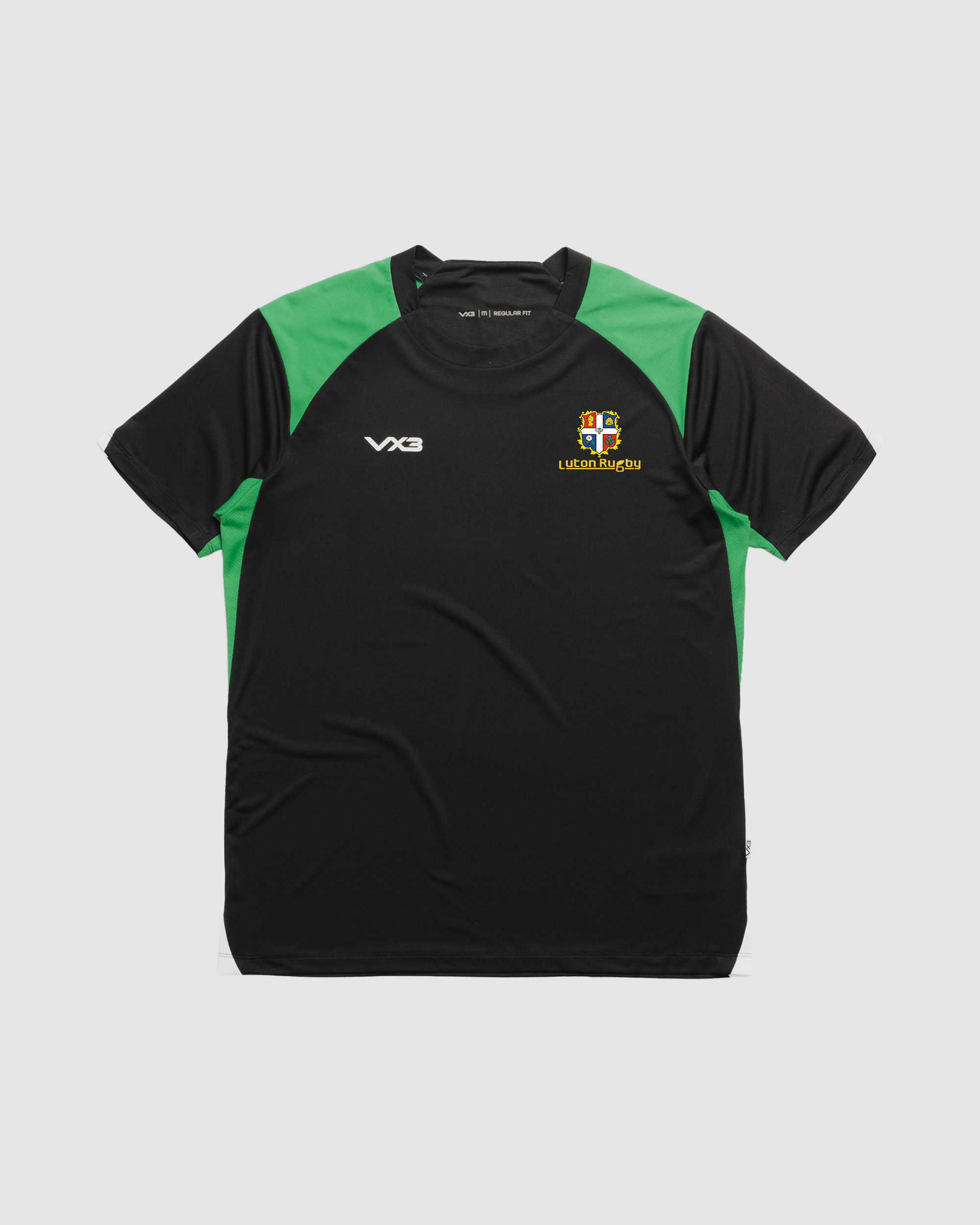 Luton RFC Vertex Youth Tee -Black/Emerald/White