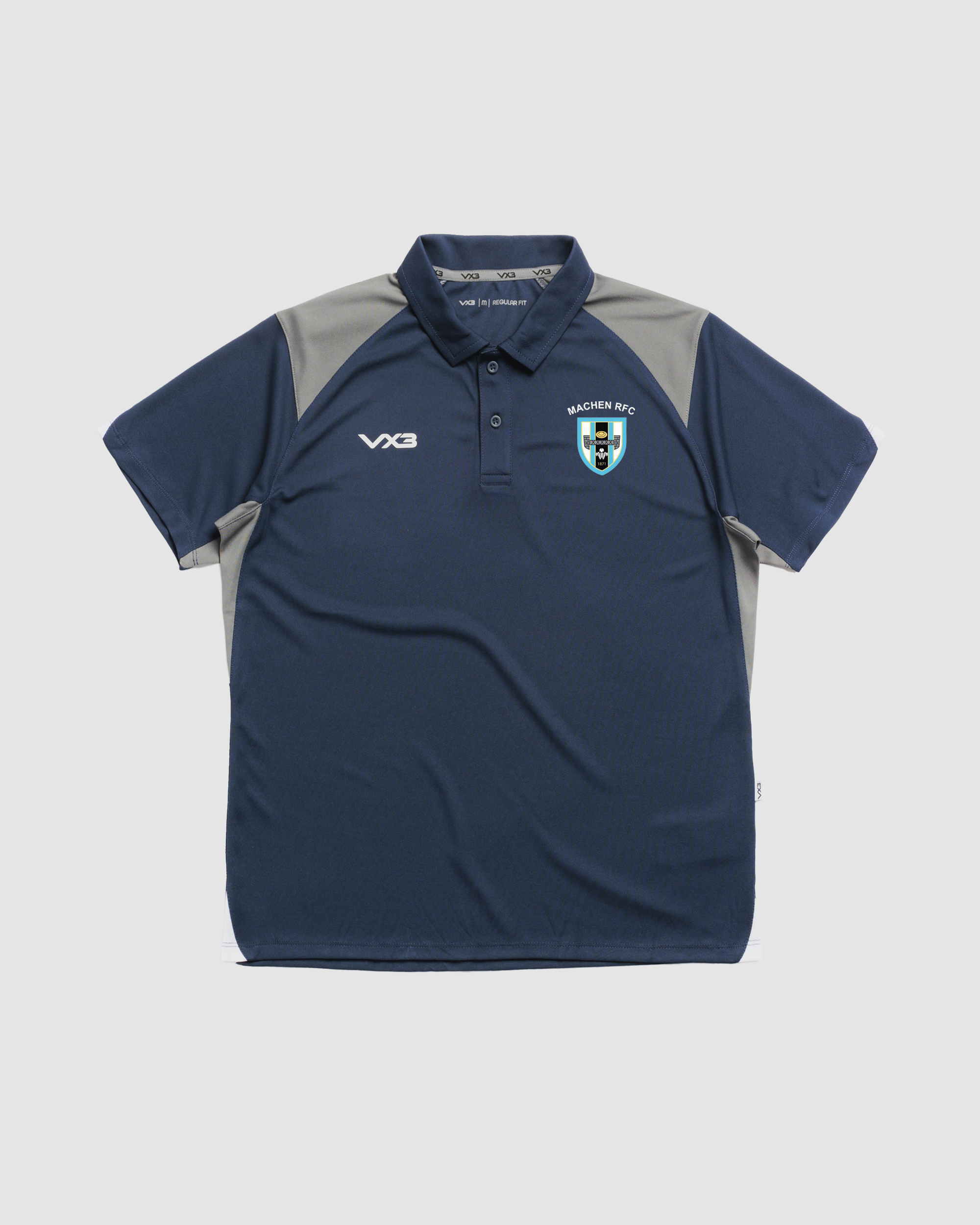 Machen RFC Navy Vertex Polo