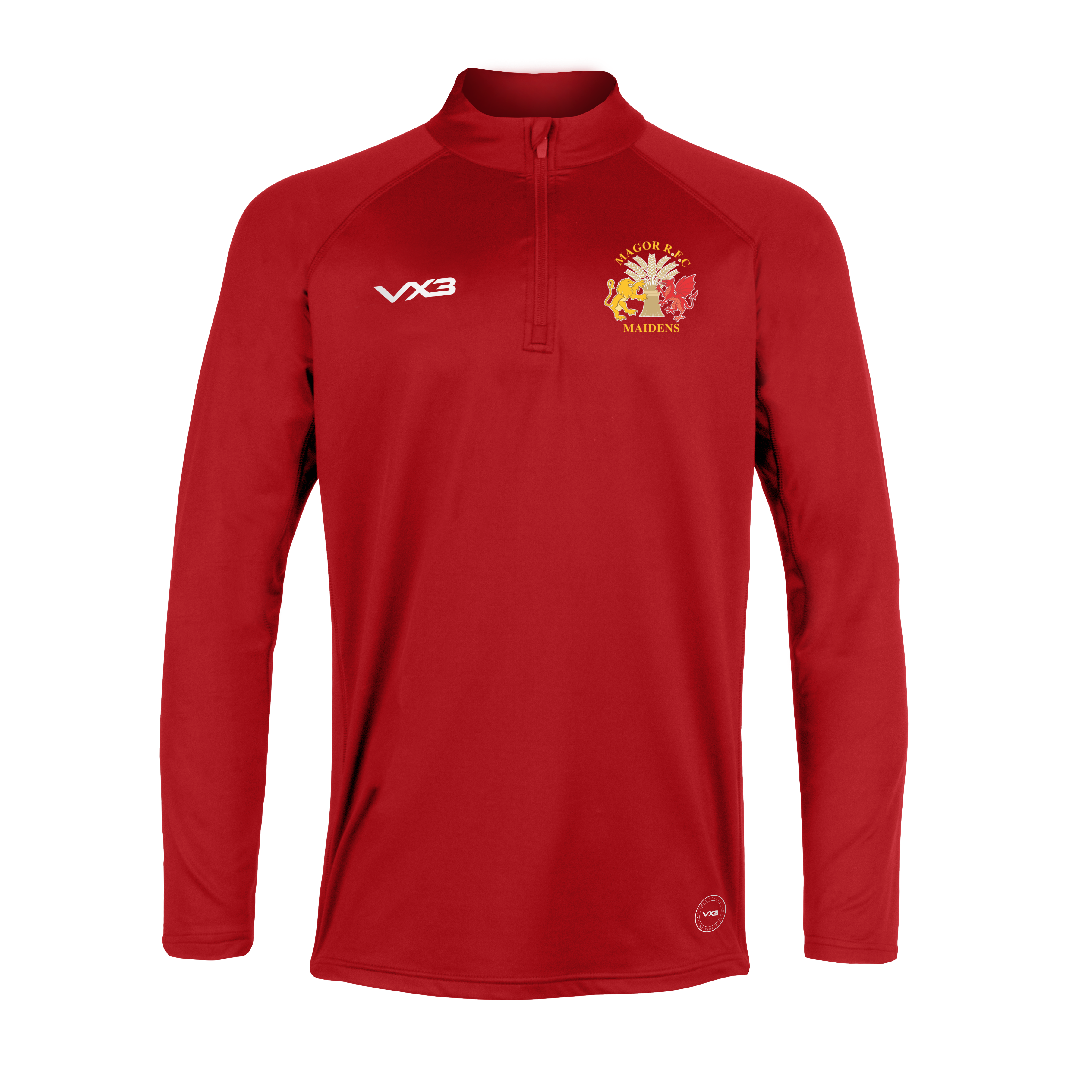 Magor RFC Maidens Red Primus Quarter Zip