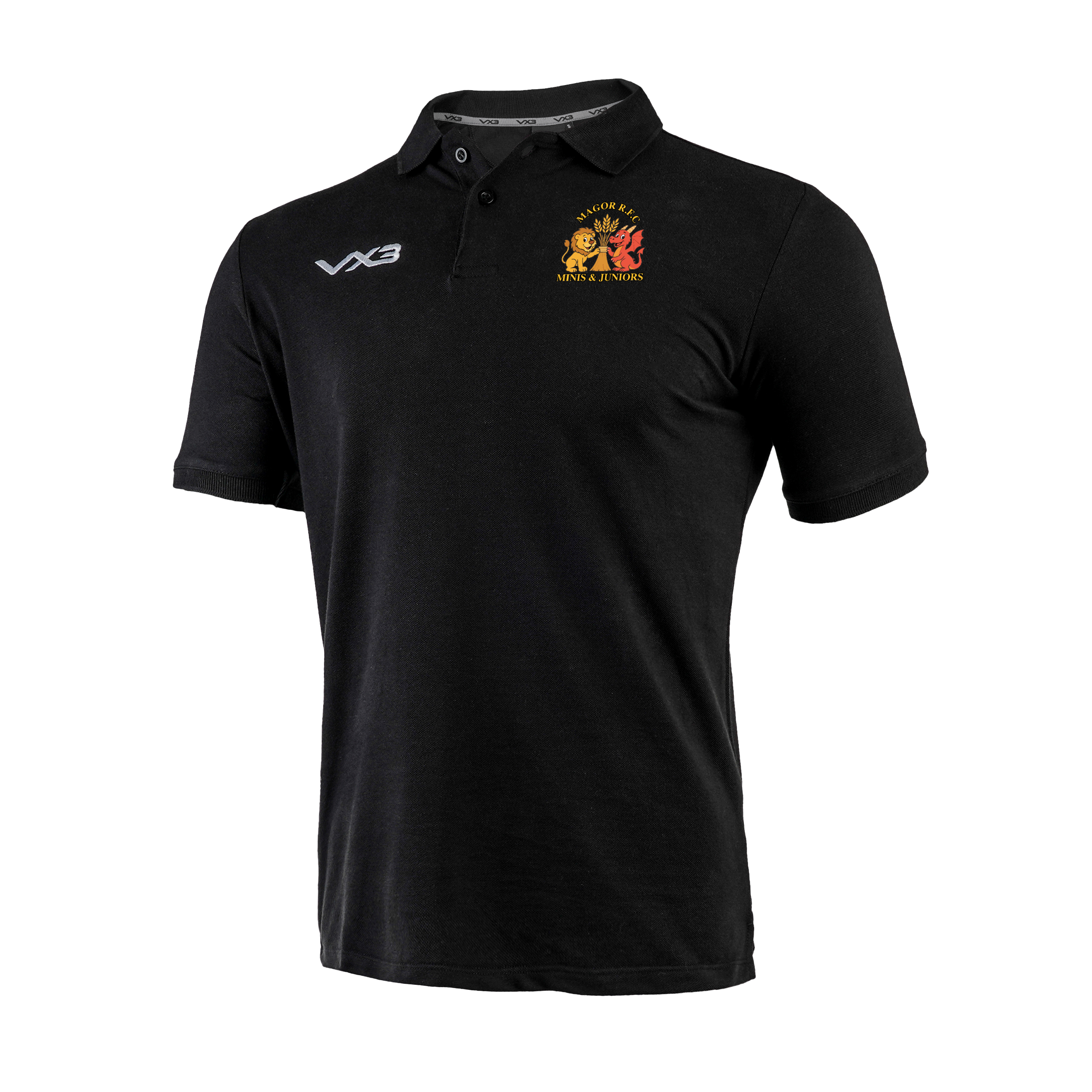 Magor RFC Minis Black Primus Polo Shirt