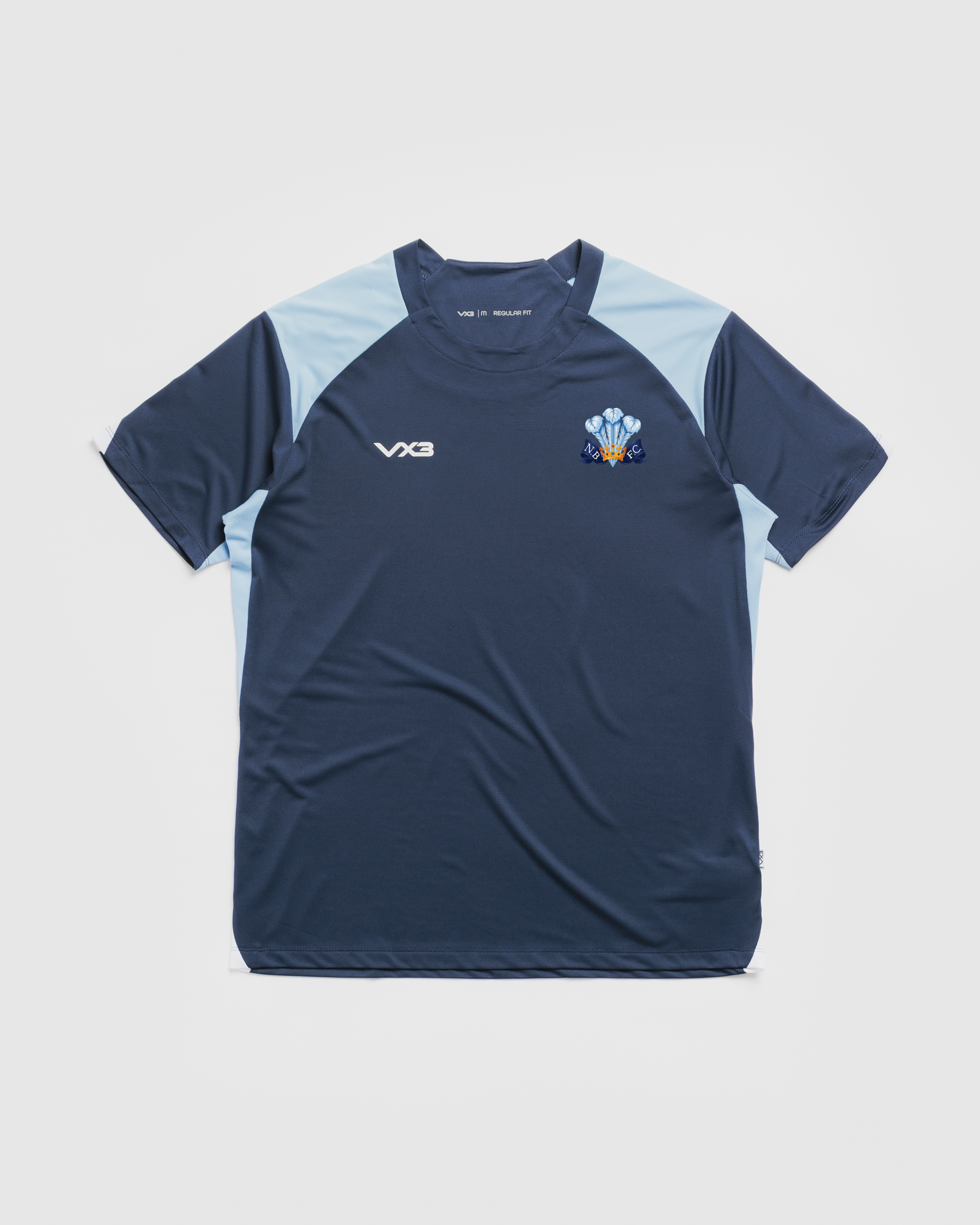 New Brighton RFC Vertex Tee -Navy/Sky/White