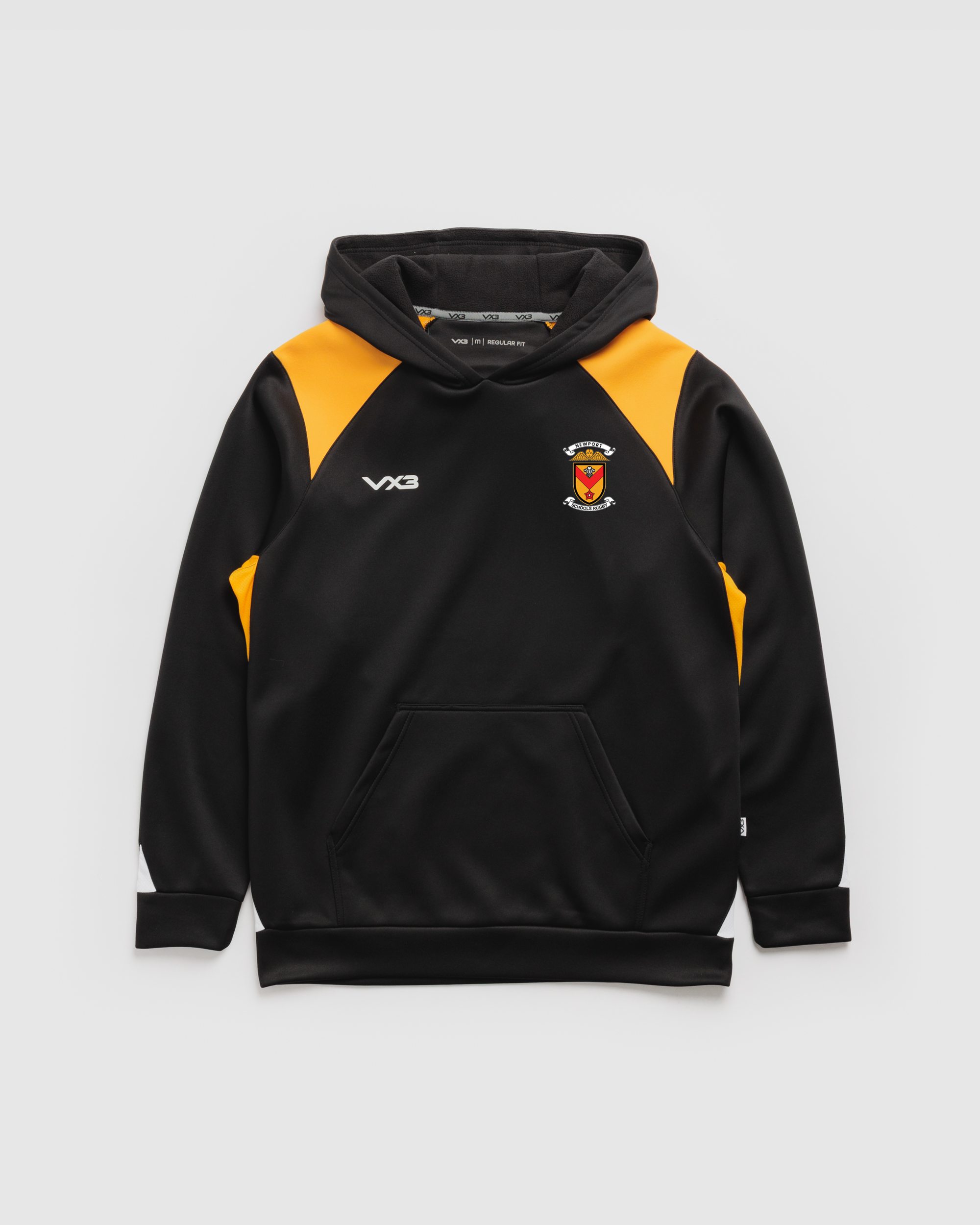 Newport Schools Vertex Hoodie -Black/Amber/White
