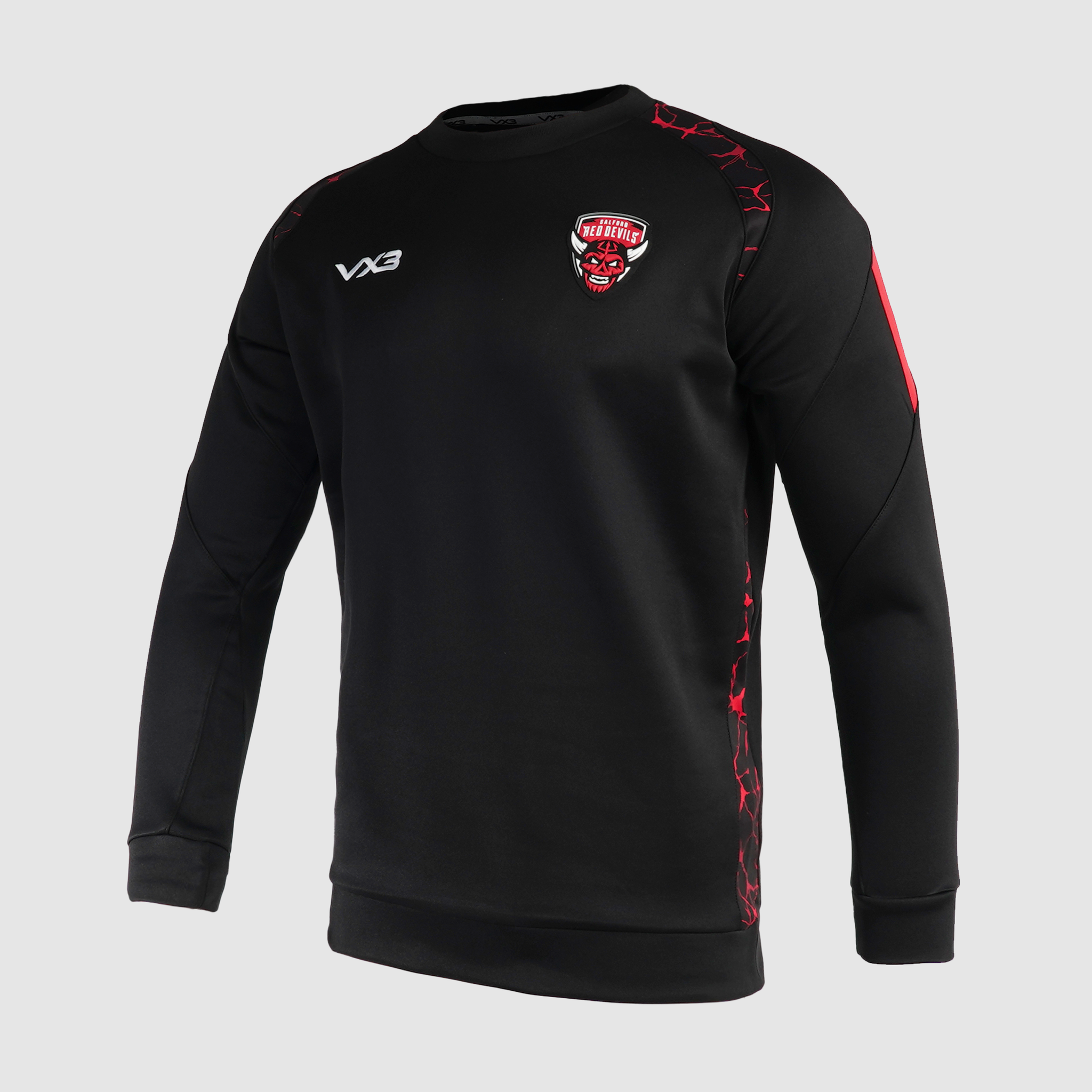 Salford Red Devils 2024 Black Quadrigo Sweater VX3