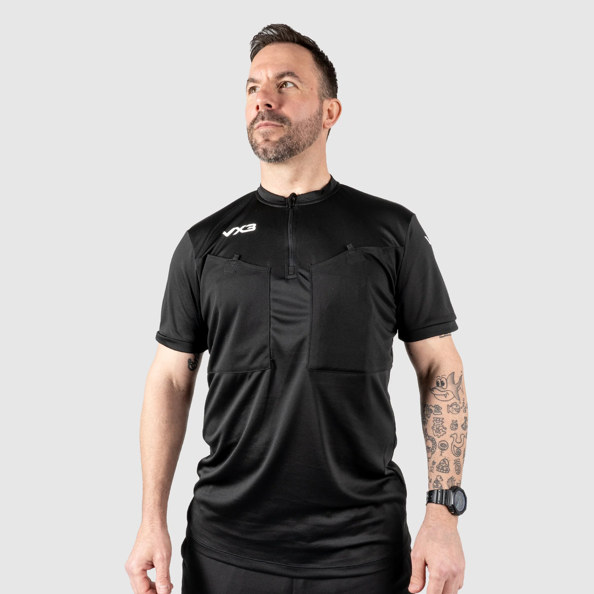 Percepta Referee Shirt Black – VX3 Percepta Referee Shirt Black – VX3