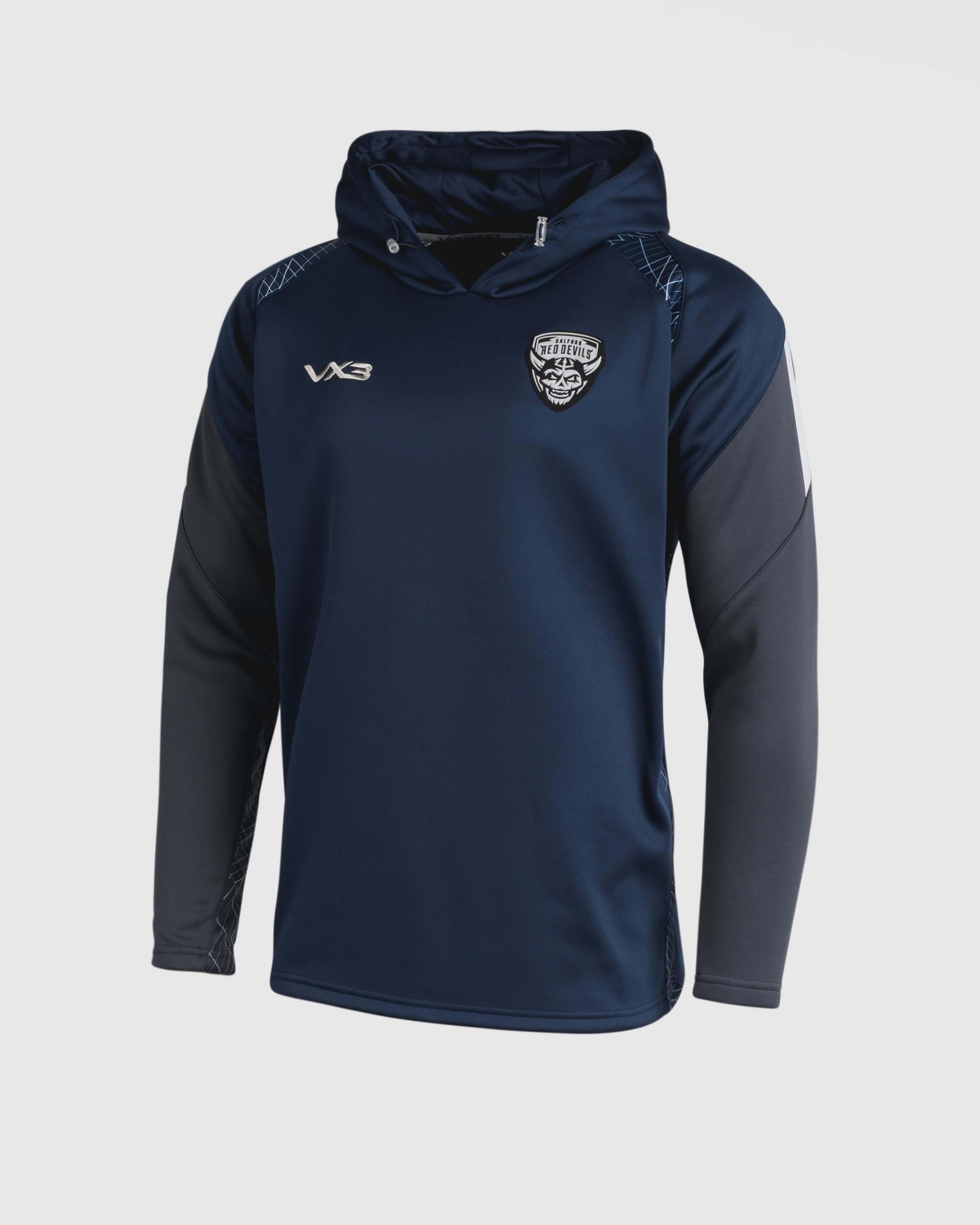 Salford Red Devils 2025 Quadrigo Hoodie Navy/Slate