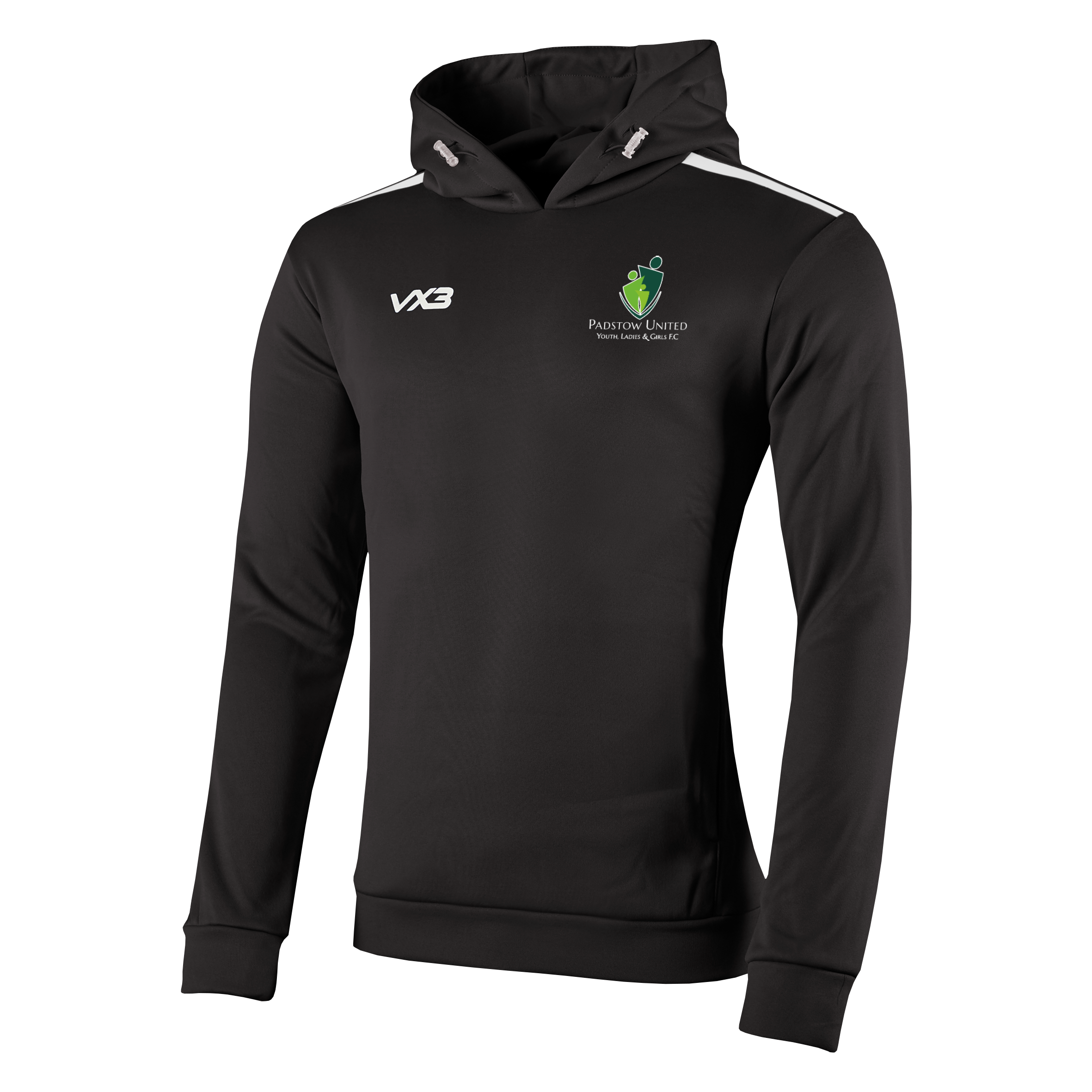 Padstow United FC Fortis Hoodie Black/White