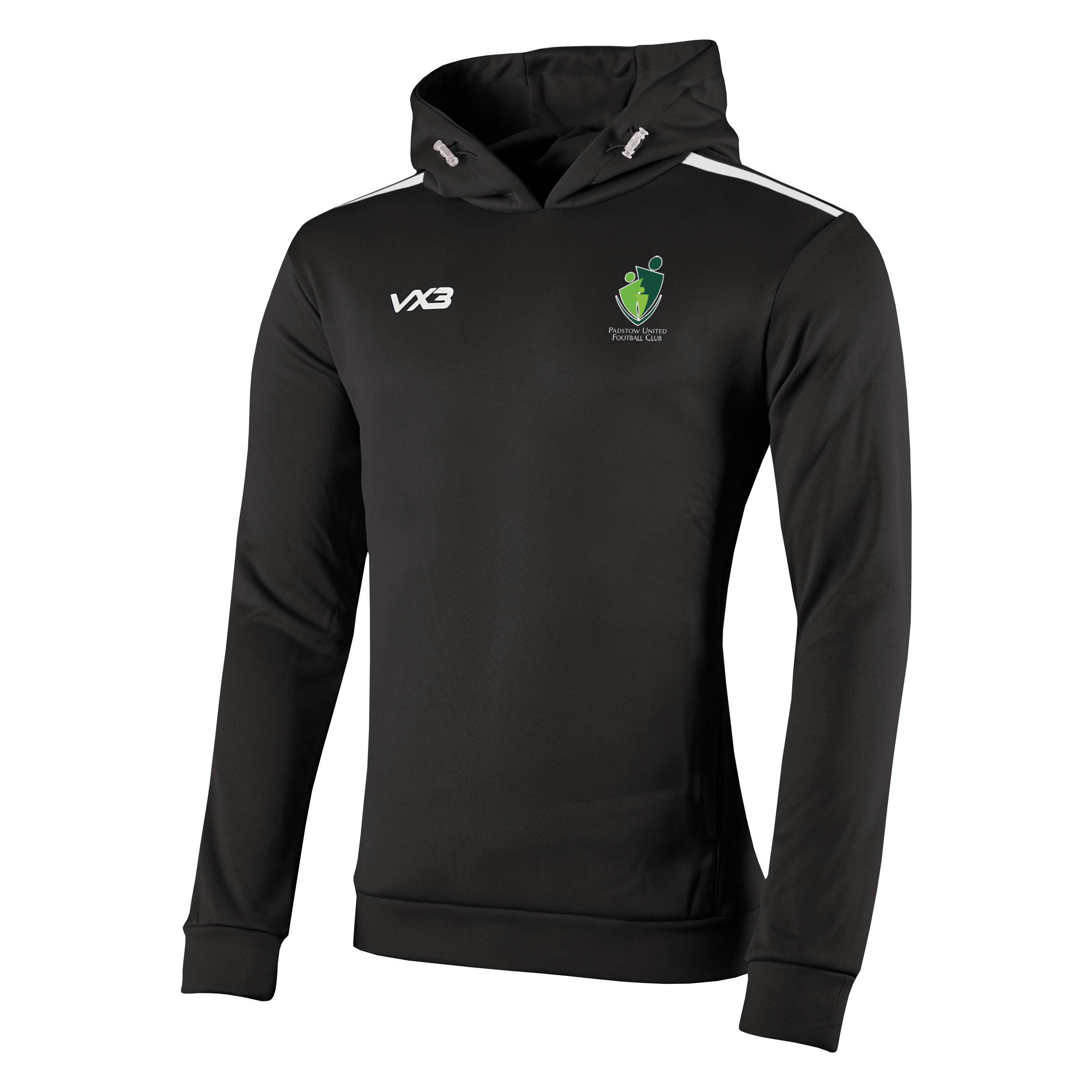 Padstow United FC Fortis Hoodie Black/White