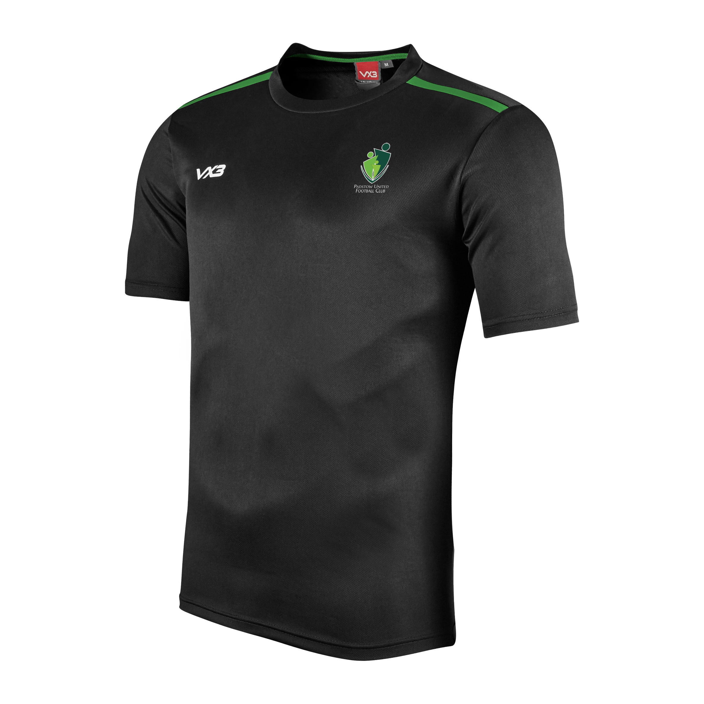 Padstow  United FC Fortis Tee Black/Emerald