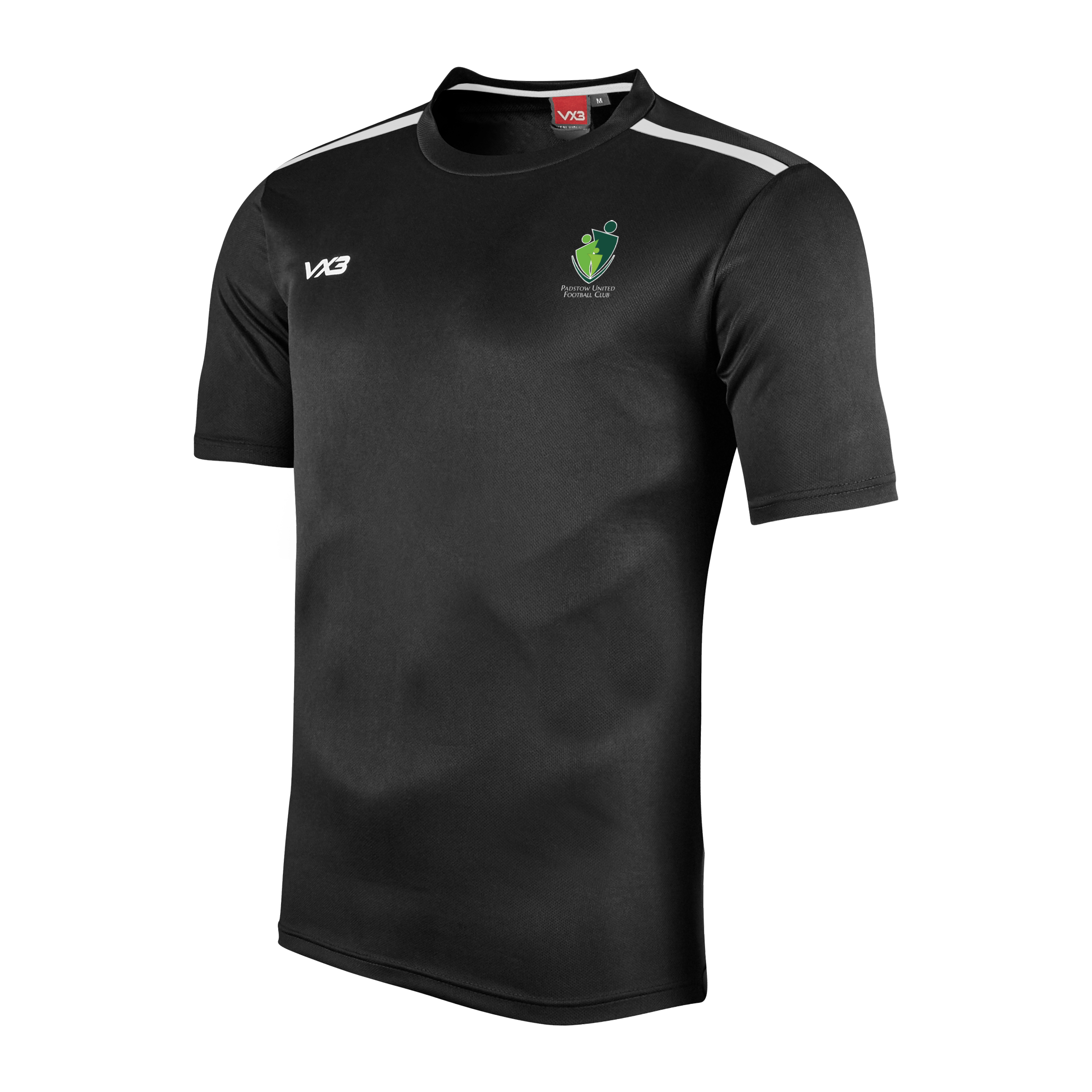 Padstow United FC Fortis Youth Tee Black/White