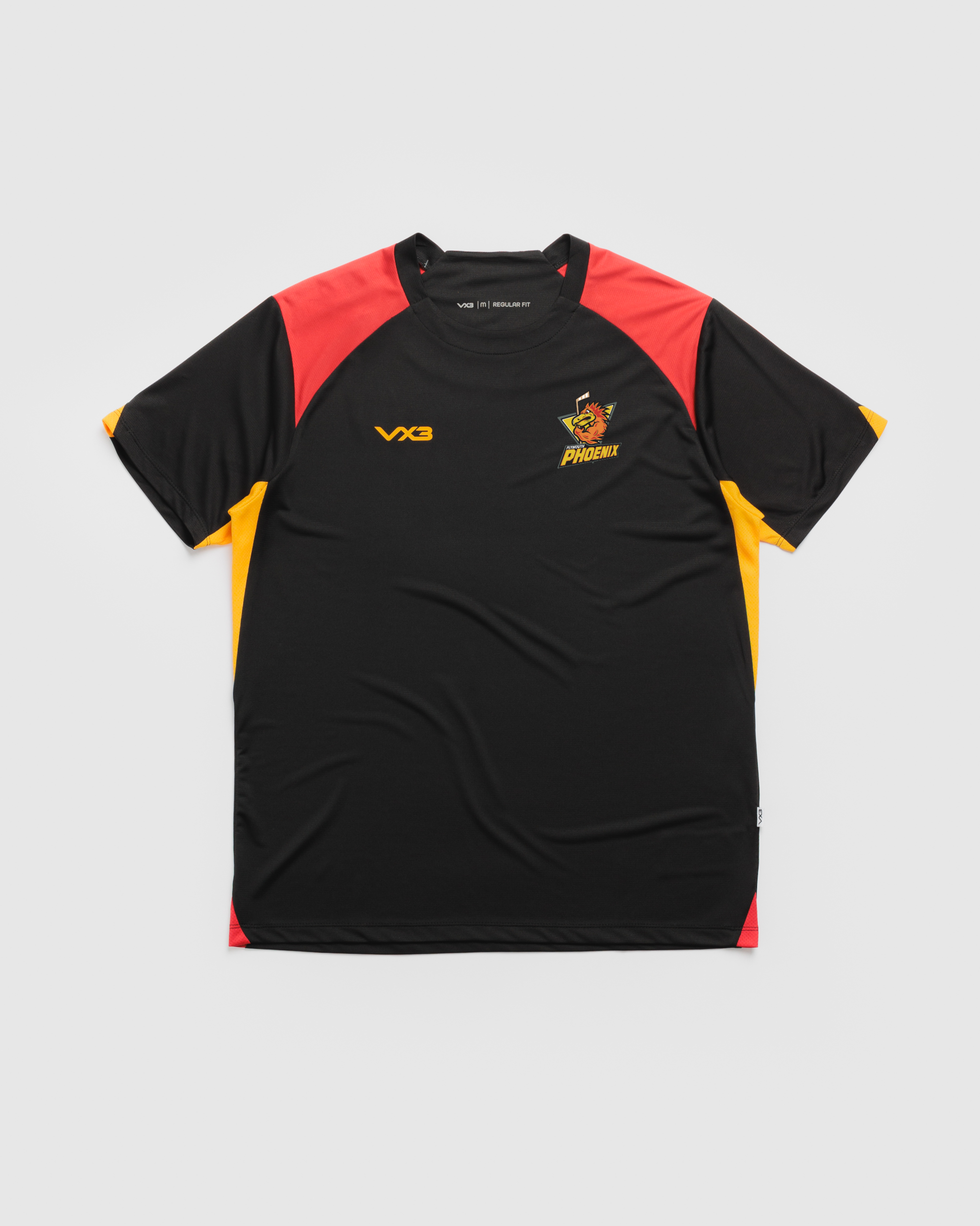 Plymouth Phoenix Ice Hockey Club Vertex Tee -Black/Red/Amber