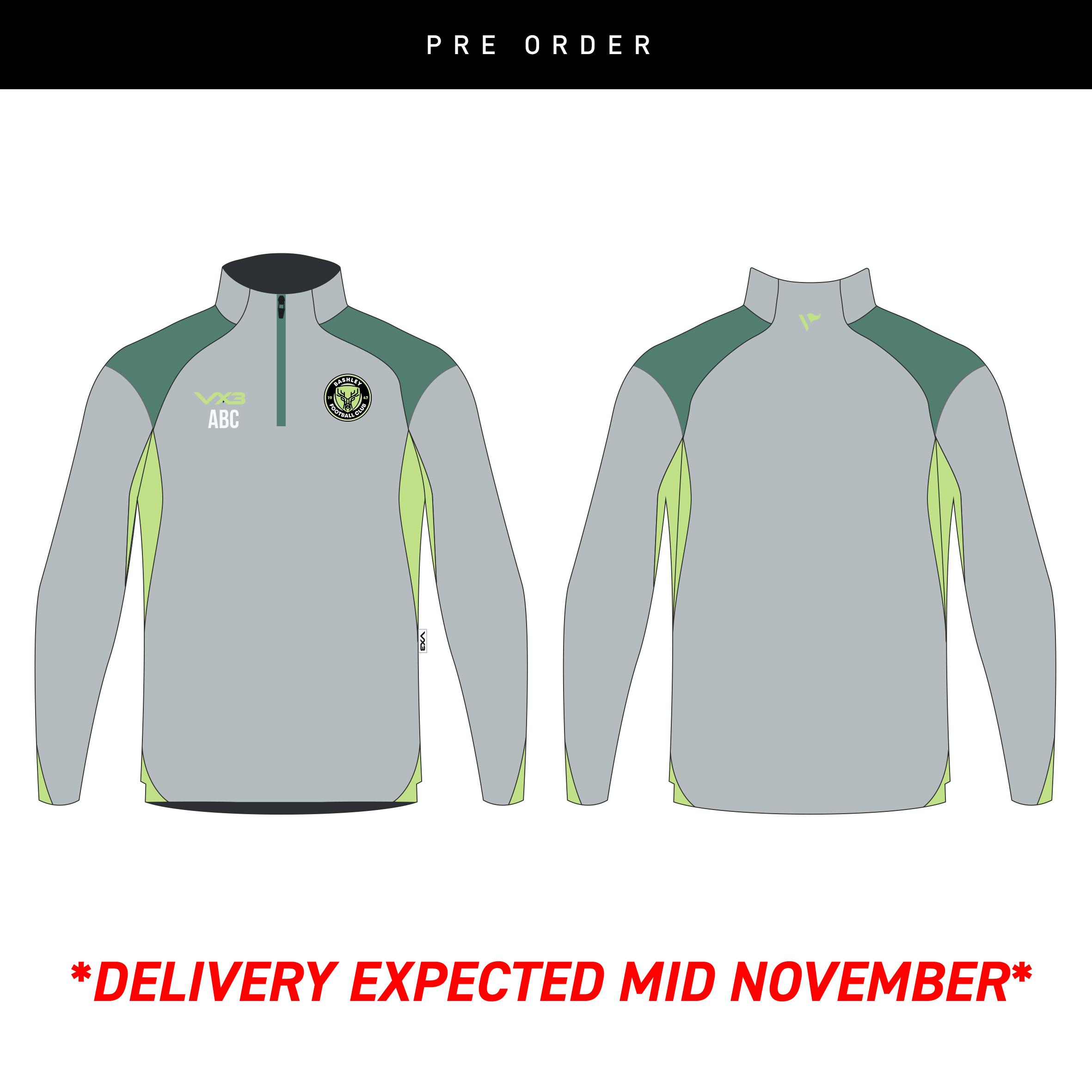 Bashley FC Players Training Quarter Zip 26/27