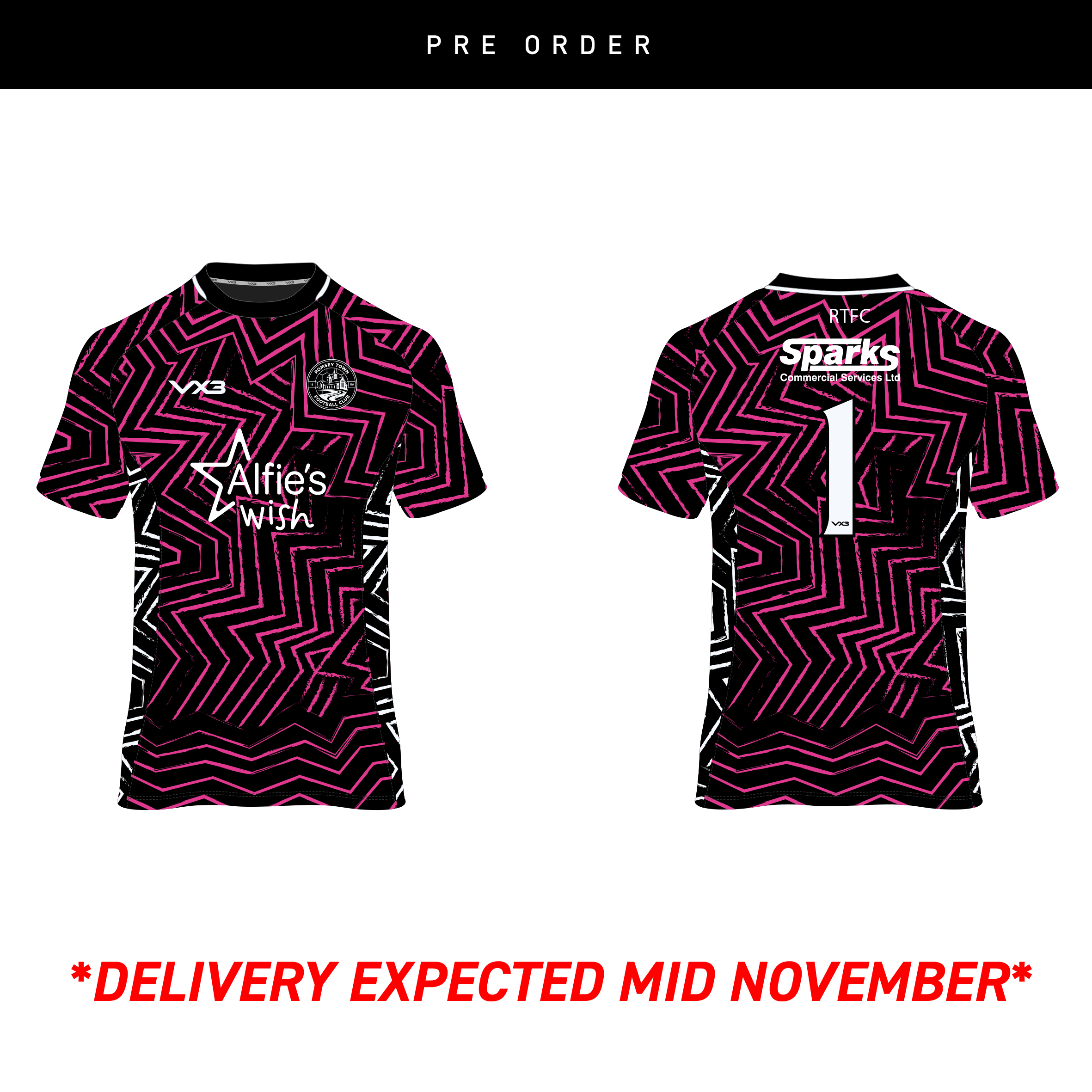ROMSEY TOWN FC - YOUTH AWAY GK 26-27 *Youth Sizing*