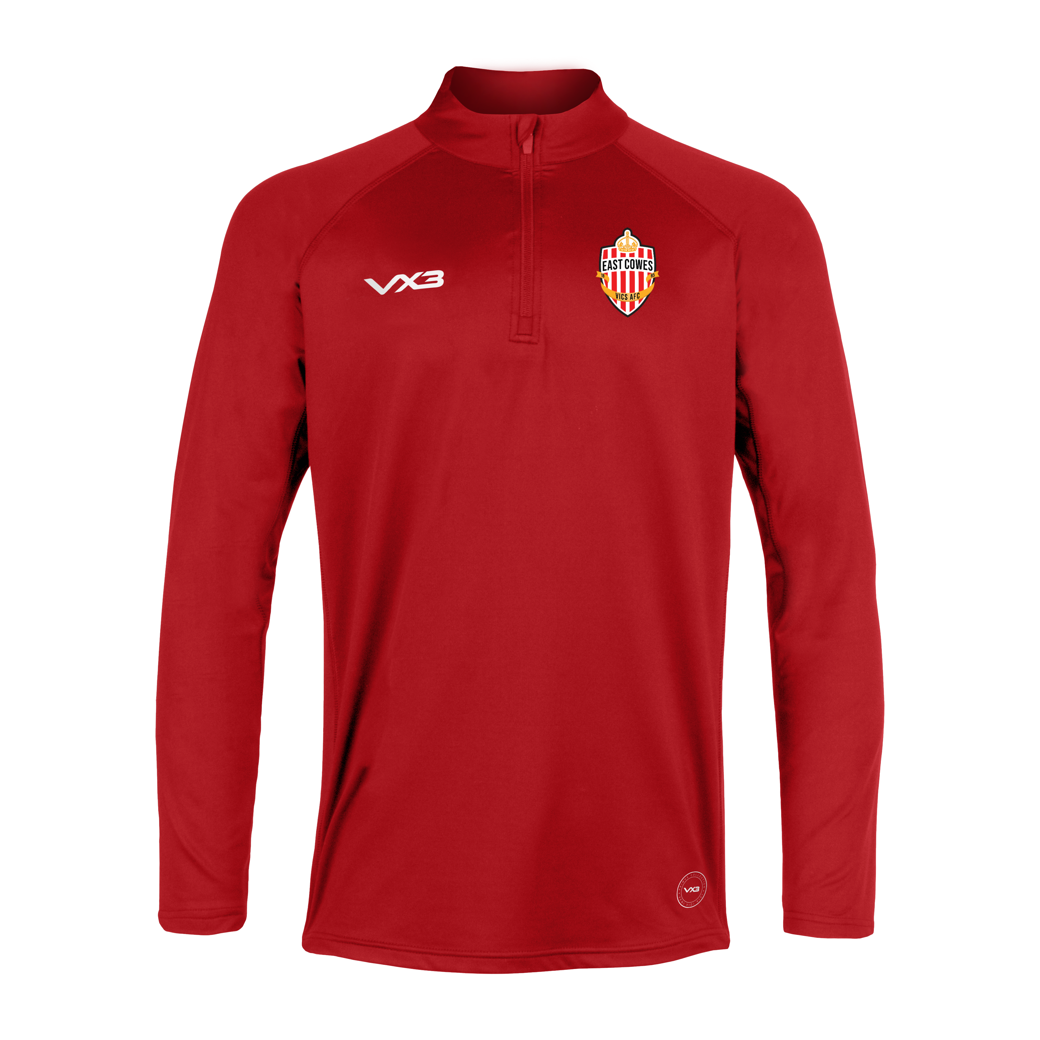 East Cowes Vics AFC Primus Quarter Zip Red