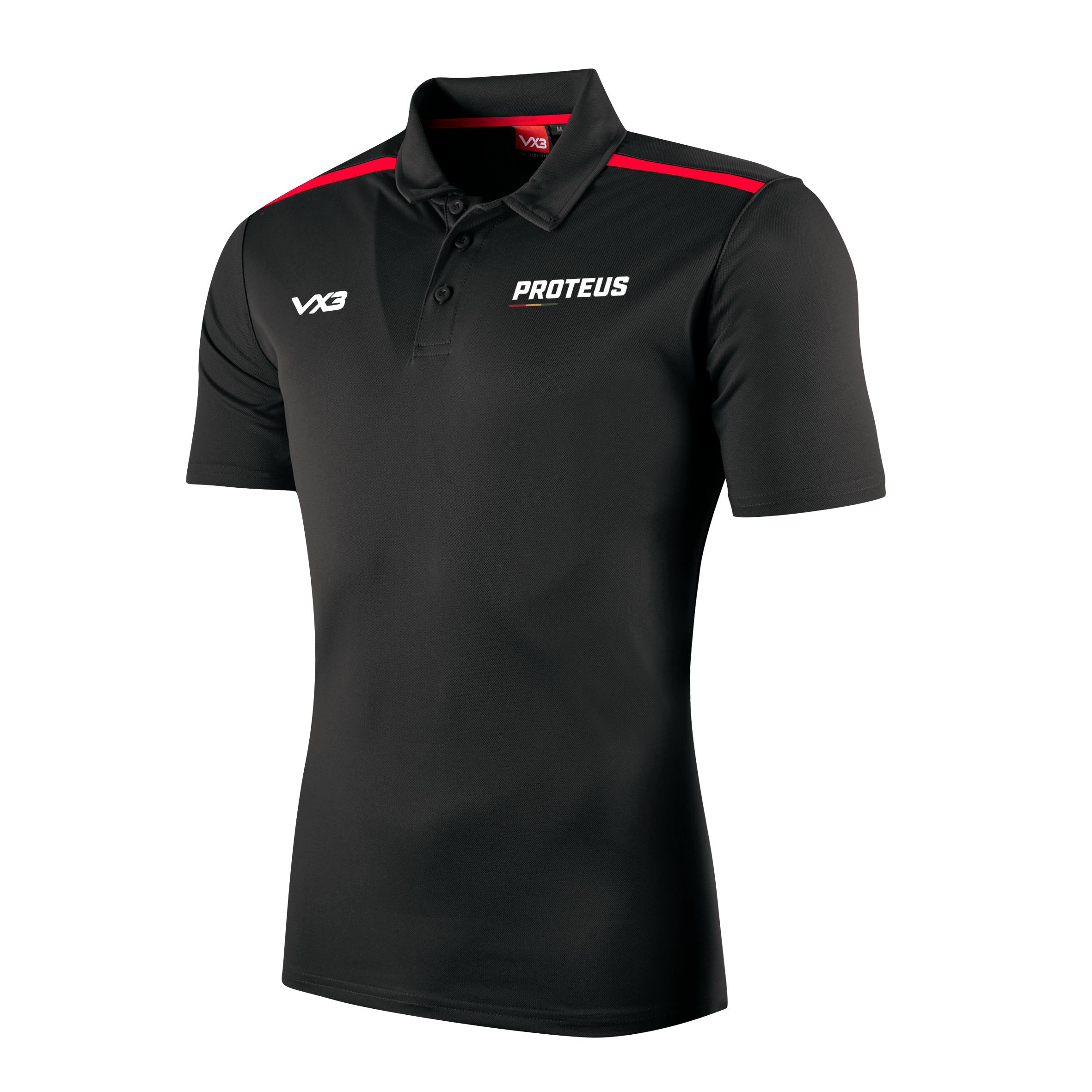 Proteus Athletic Club Black/Red Fortis Ladies Polo