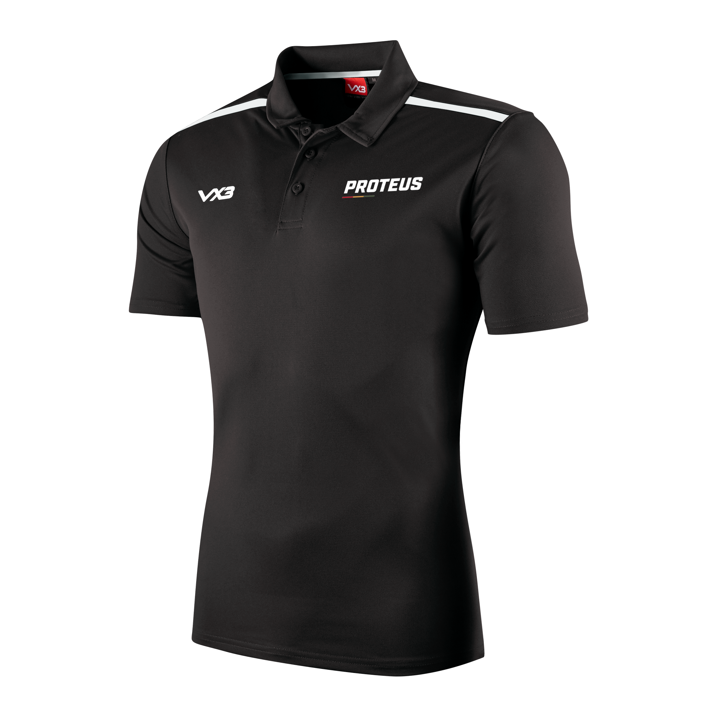 Proteus Athletic Club Black/White Fortis Polo