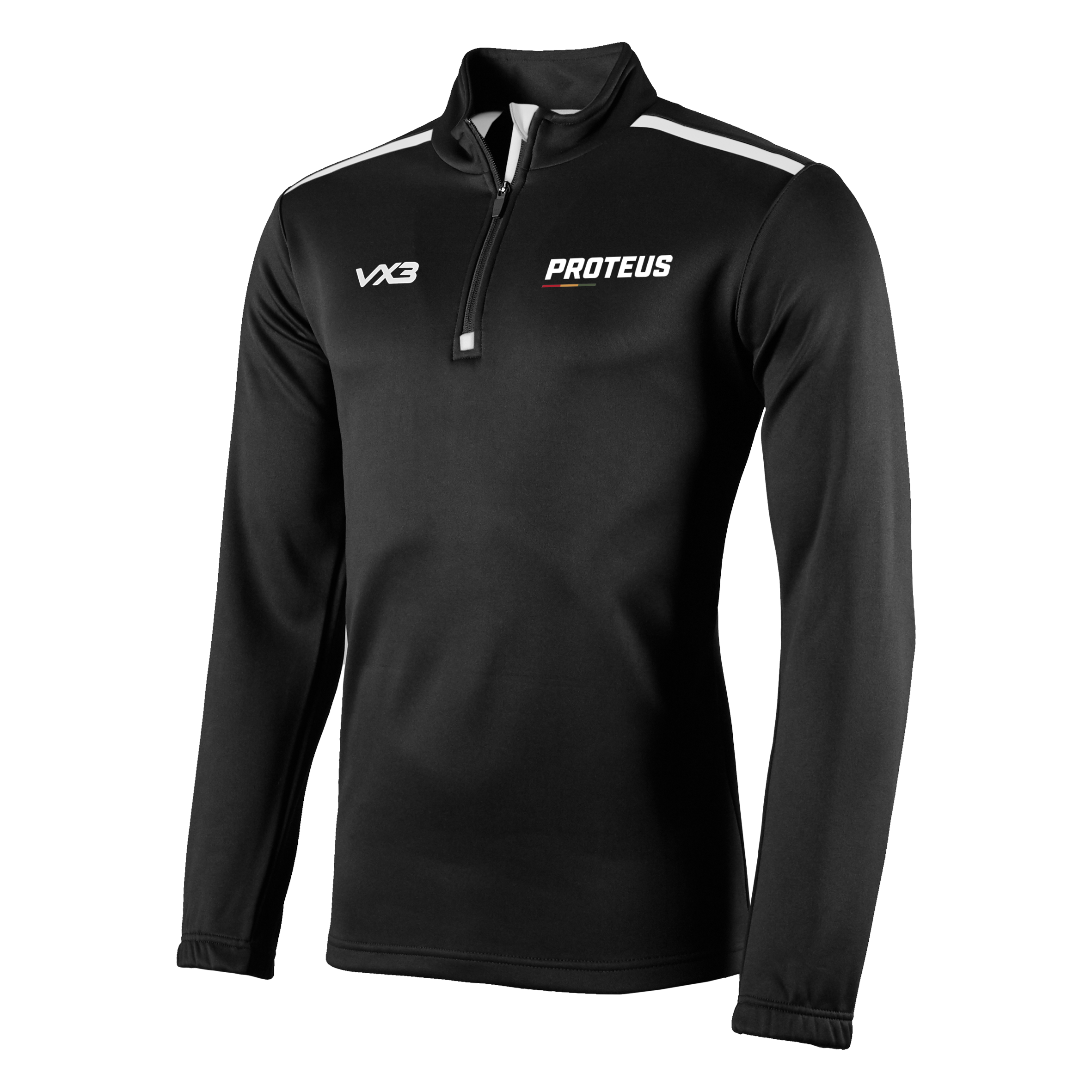 Proteus Athletic Club Black/White Fortis Quarter Zip Sweat