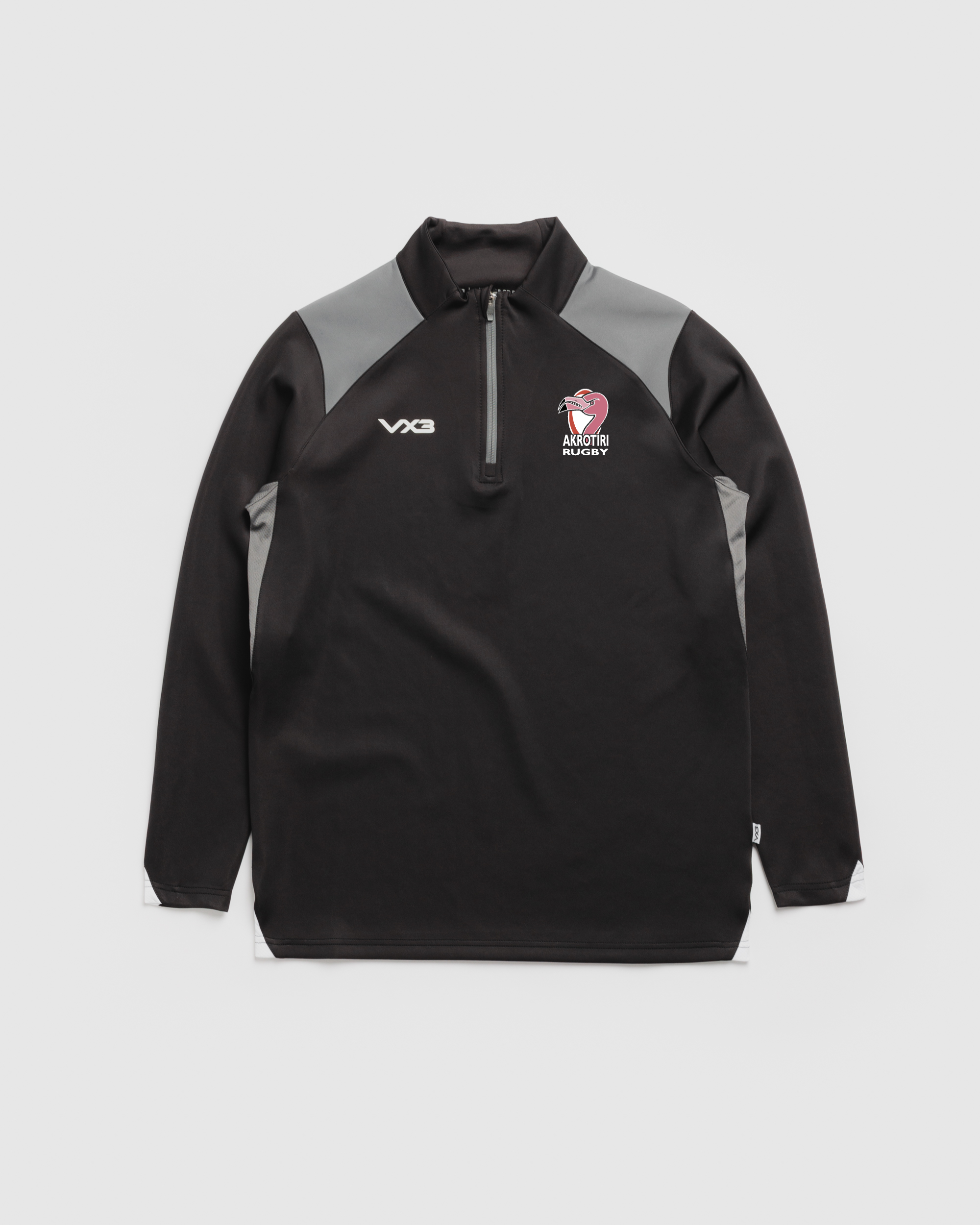 RAF Akrotiri Rugby Vertex Quarter Zip -Black/Grey/White
