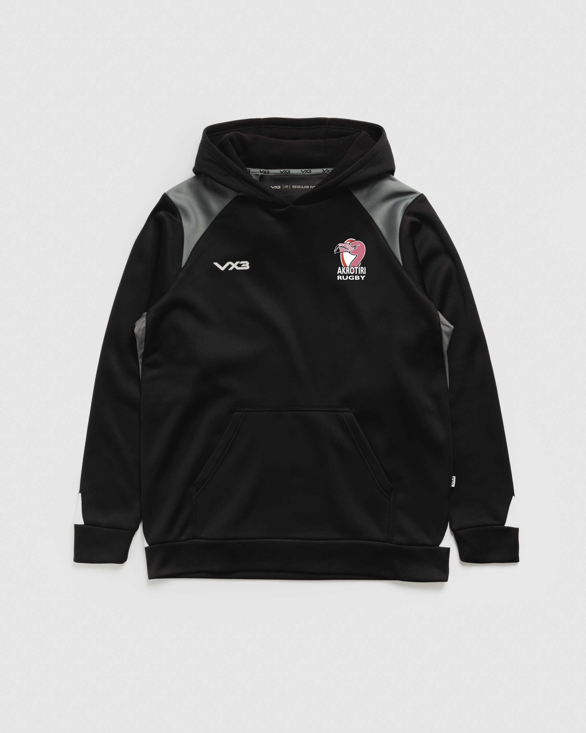 RAF Akrotiri Rugby Vertex Youth Hoodie -Black/Grey/White