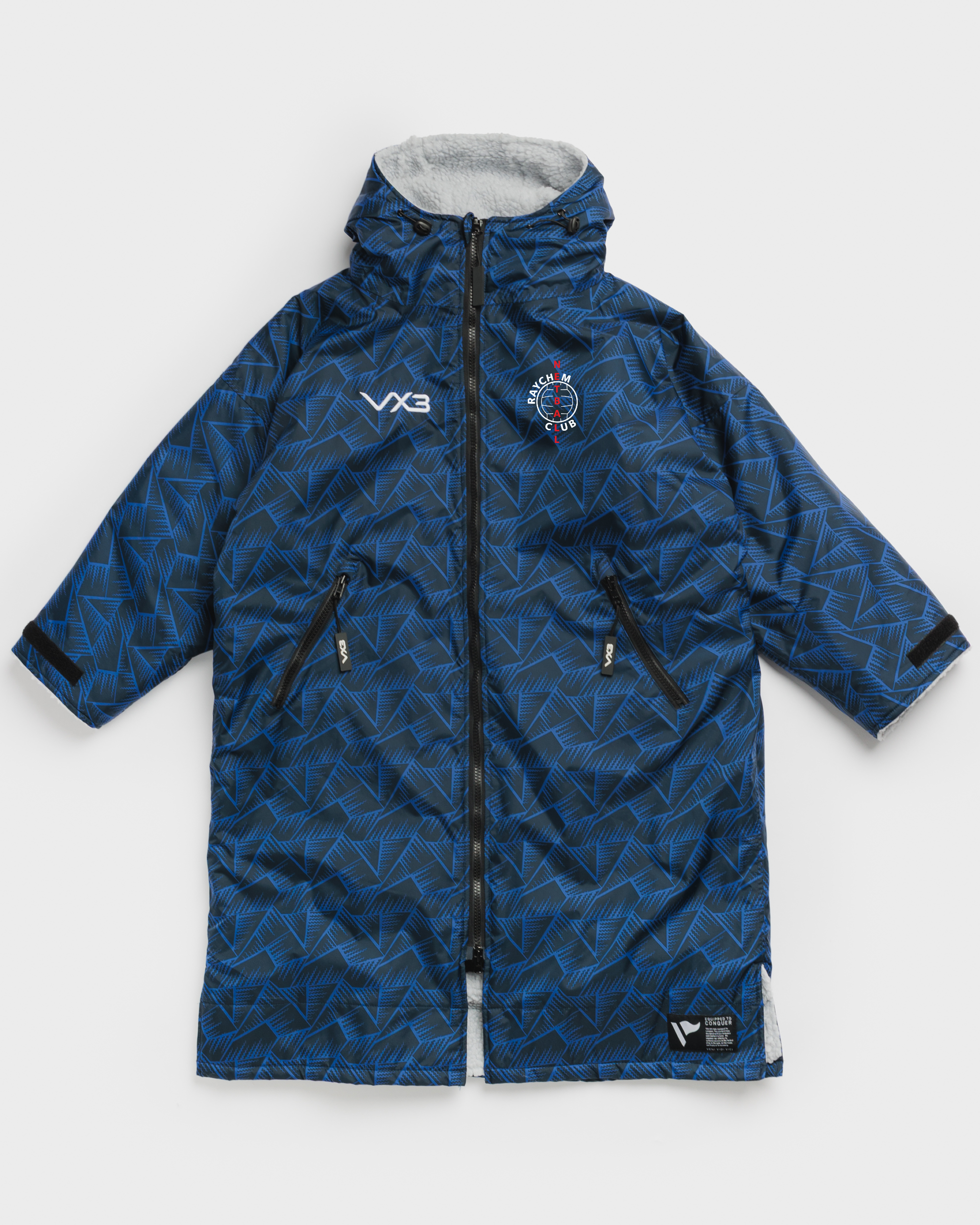 Raychem Netball Duro Elite Sports Robe Marine/Grey Kids
