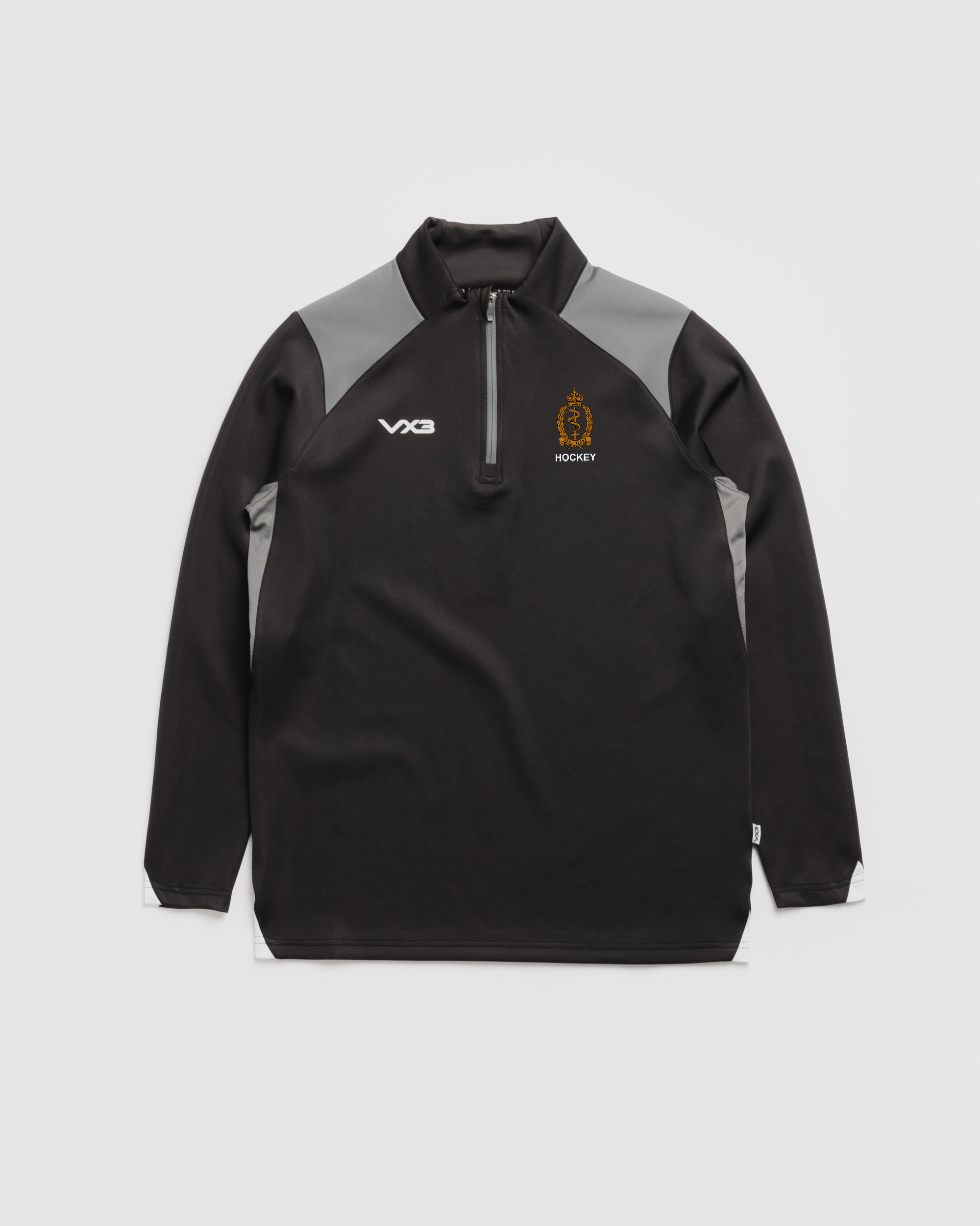 Royal Army Medical Service Hockey Vertex Quarter Zip -Black/Grey/White