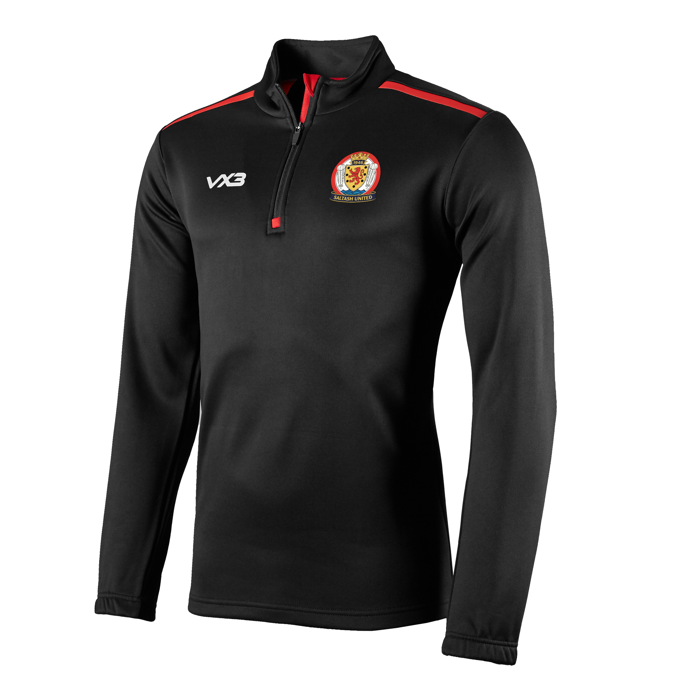 Saltash United SNR Black Fortis Quarter Zip Sweat